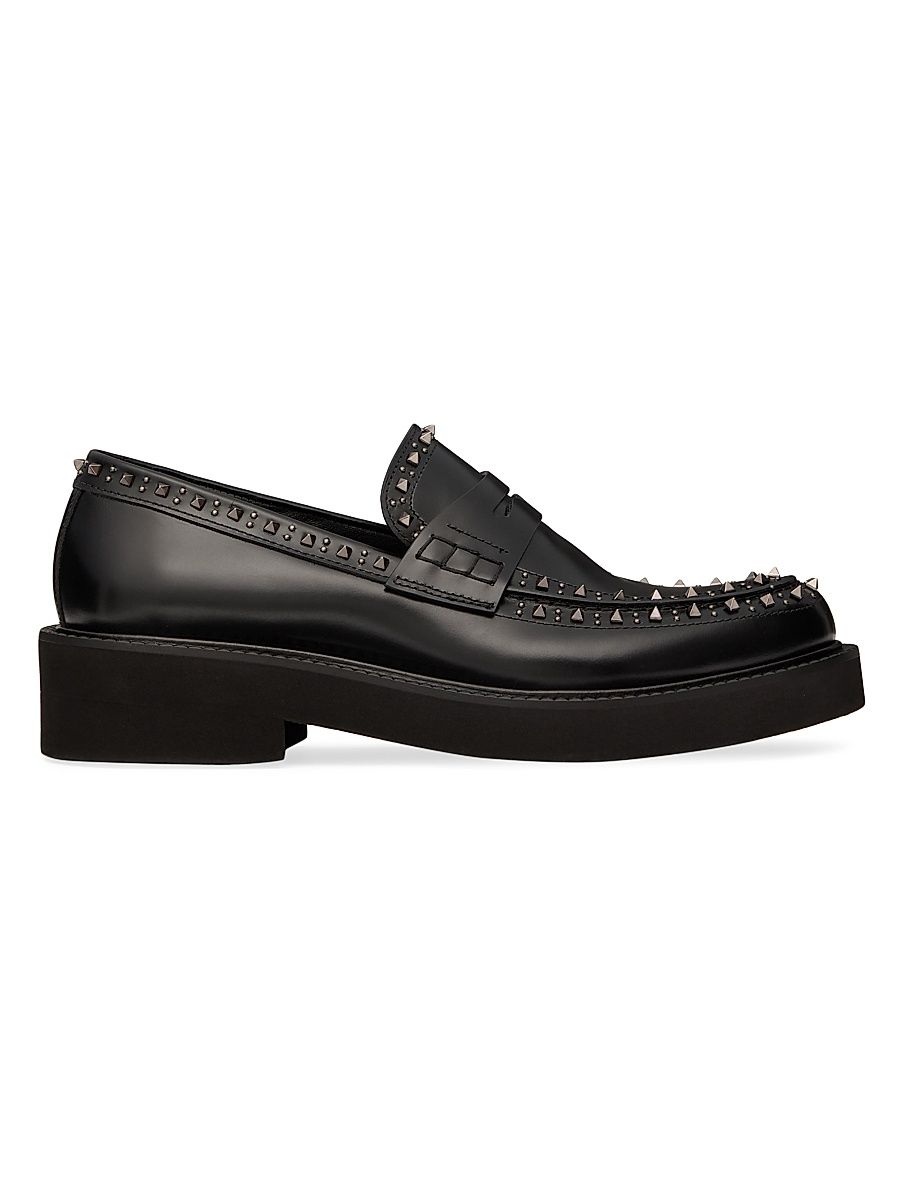 Men's Gentleglam Calfskin Loafers - Black - Size 6