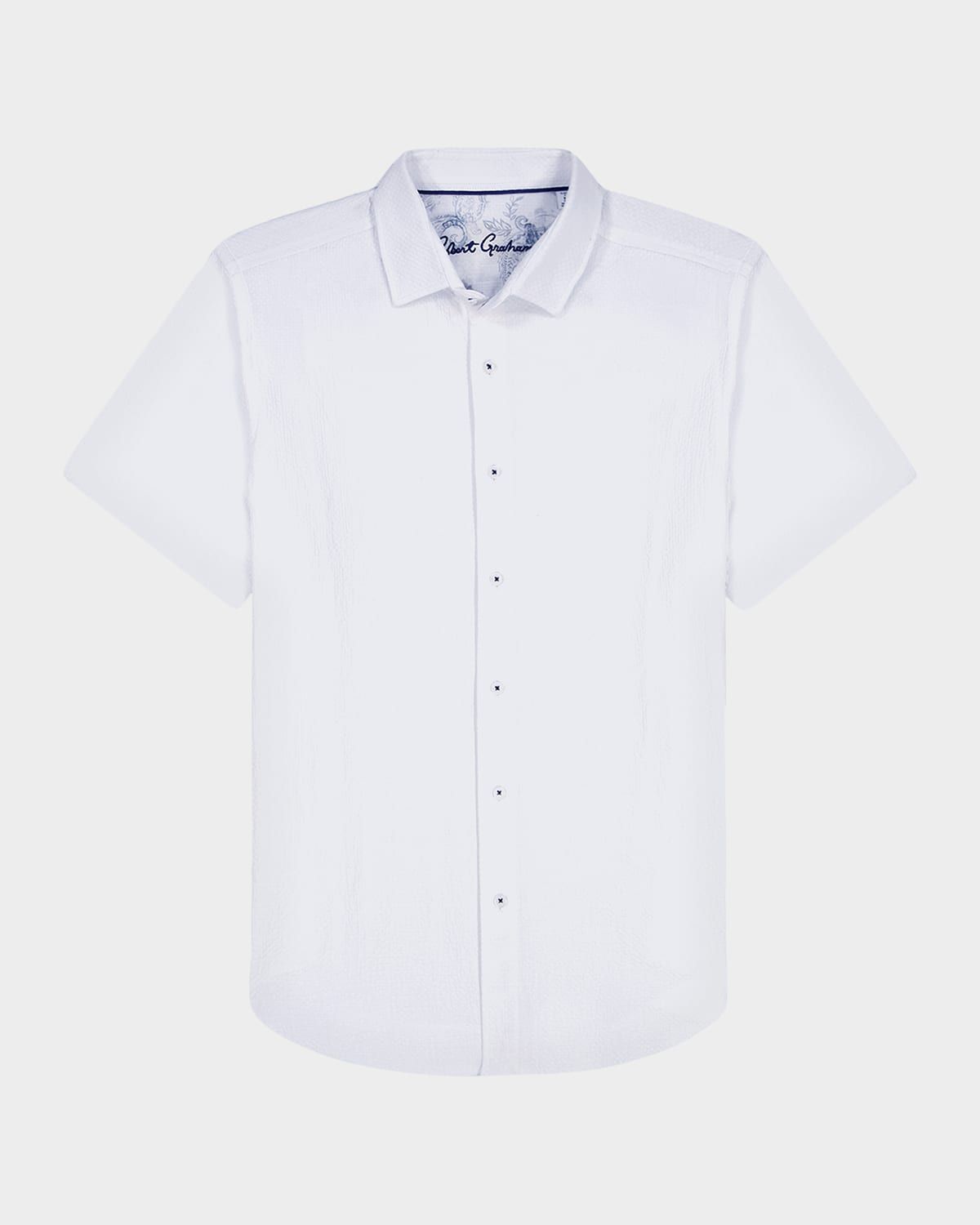 Men & apos;s Tonal Cotton Short-Sleeve Shirt