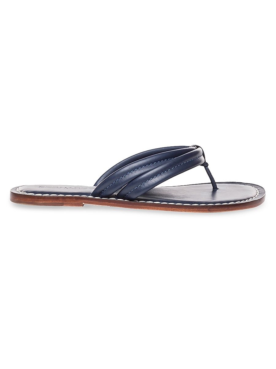 Women's Miami Leather Thong Sandals - Navy - Size 11