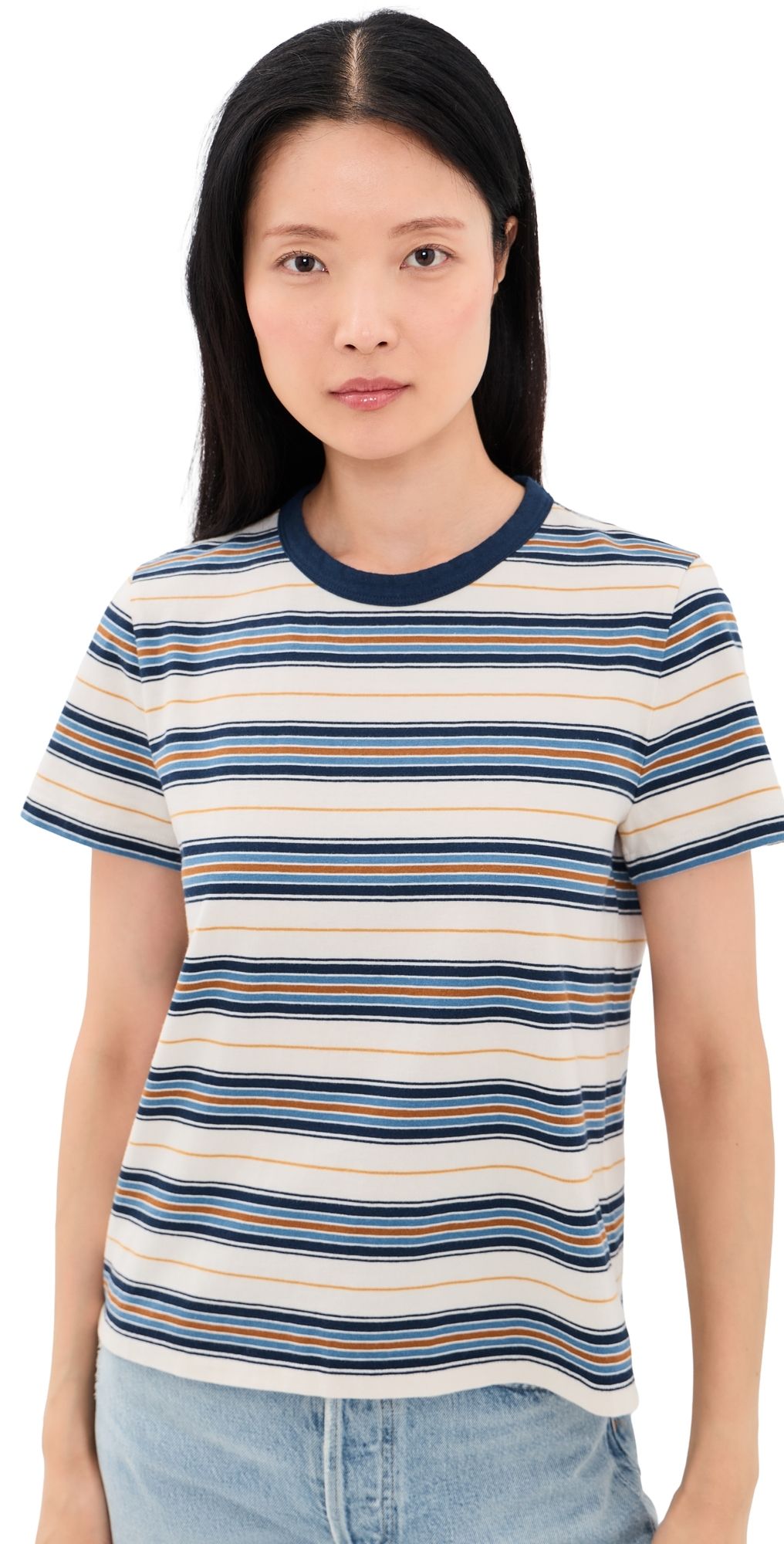 Madewell Perfect Crewneck Blue Stripe XS