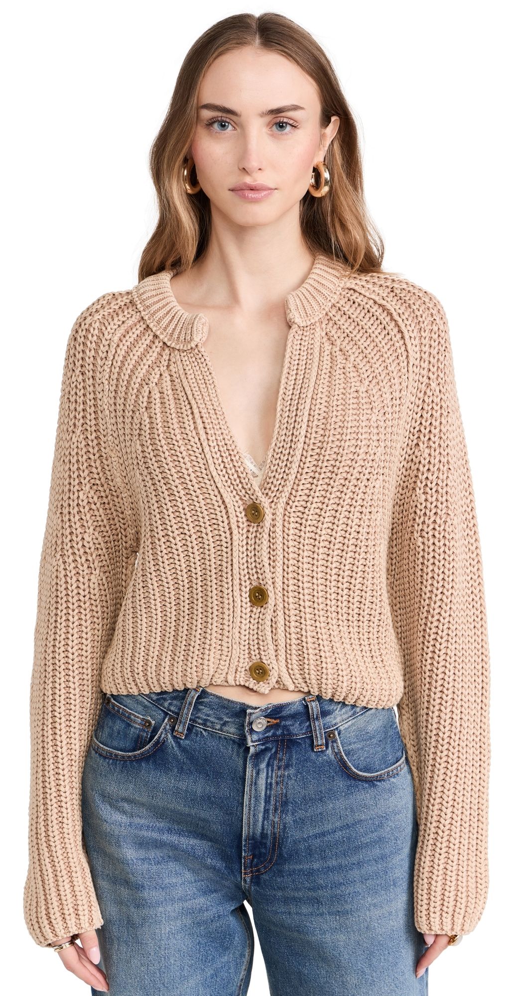 Free People Sweet Nothing Cardi Sandcastle M