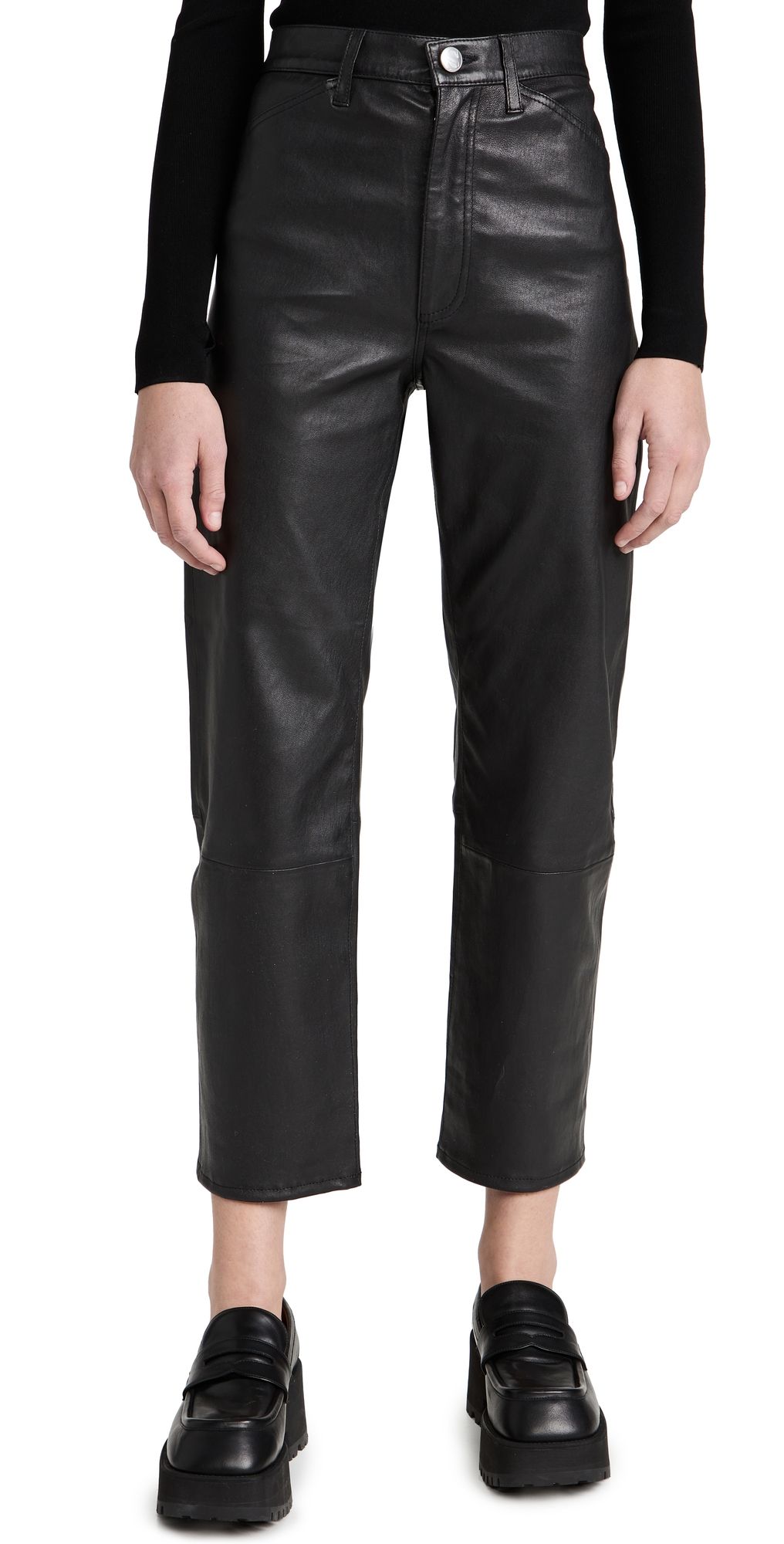 SPRWMN Straight Leg Leather Pants Black XL