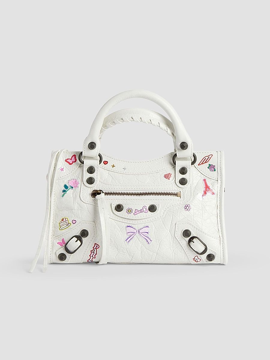 Balenciaga Women's Le City Mini Top Handle Bag - White Multi