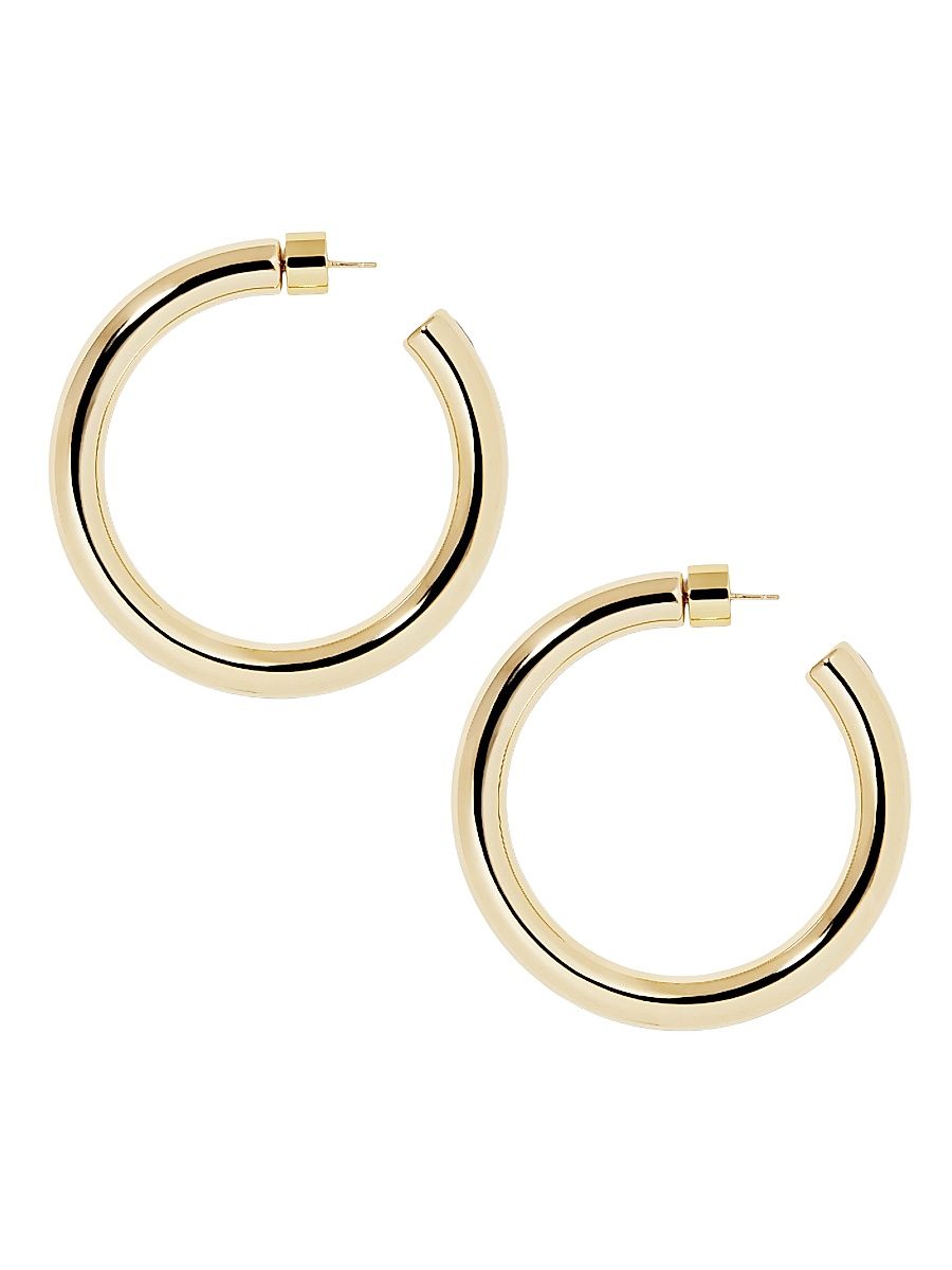Women's Samira Hoop Earrings - Gold - Size Huggie