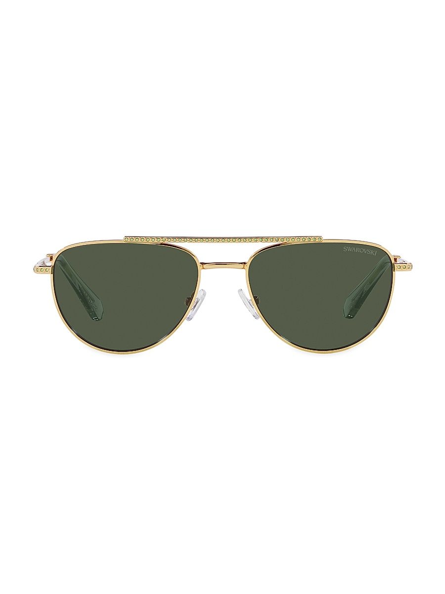 Women's 53MM Aviator Sunglasses - Gold