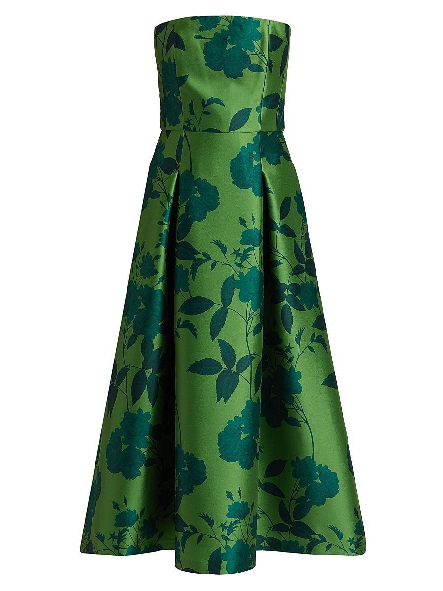 Women's Shay Floral Midi-Dress - Empress Green Roses - Size 6