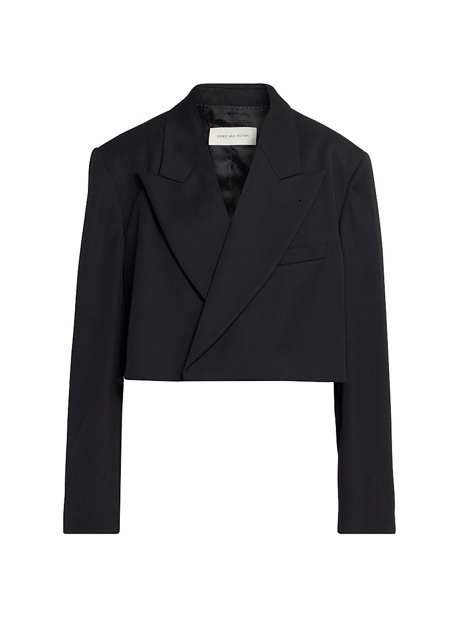 Women's Bosea Wool Gabardine Jacket - Black - Size Medium