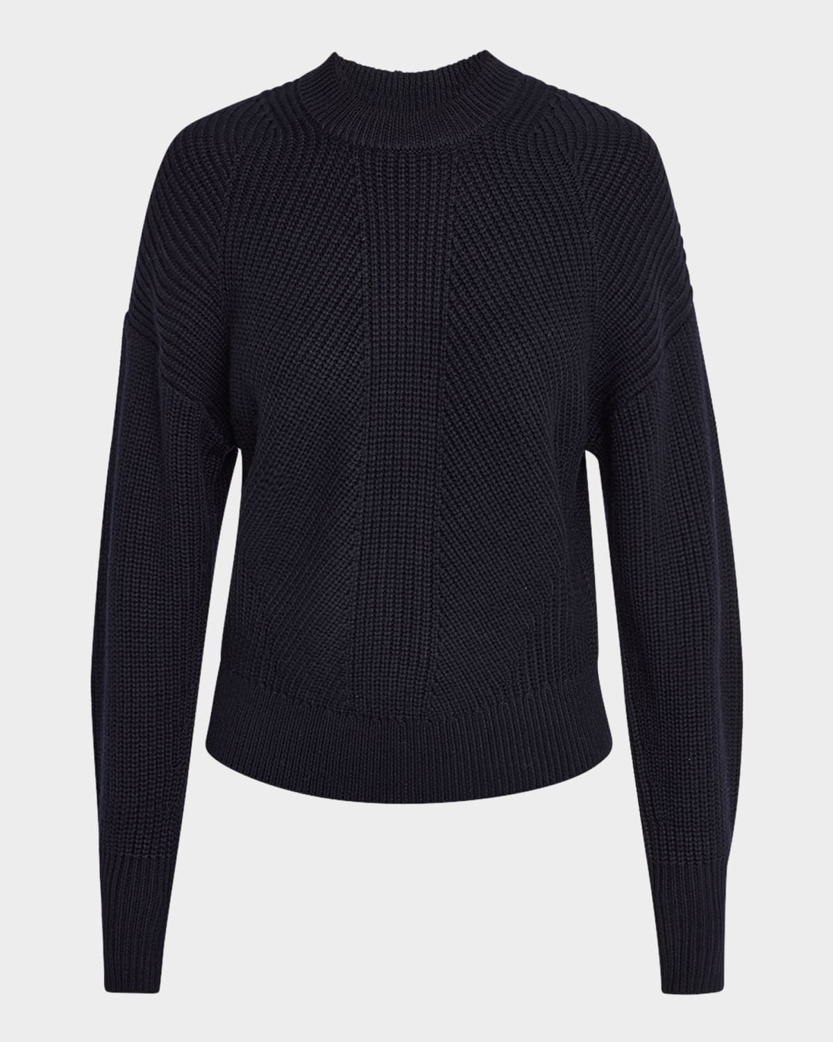 Ribbed Crewneck Merino Wool Sweater