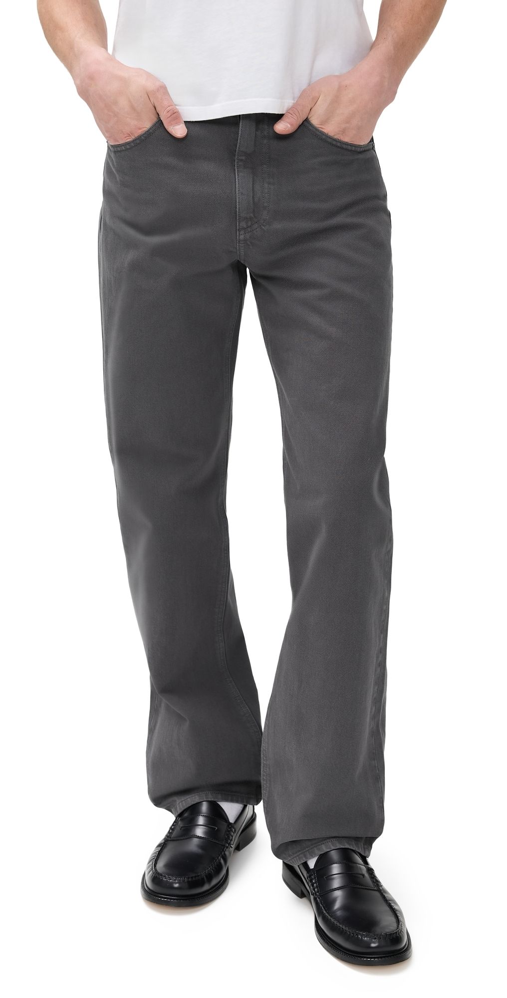 Theory Laurence Jeans x in Twill Denim 2 Carbon 33