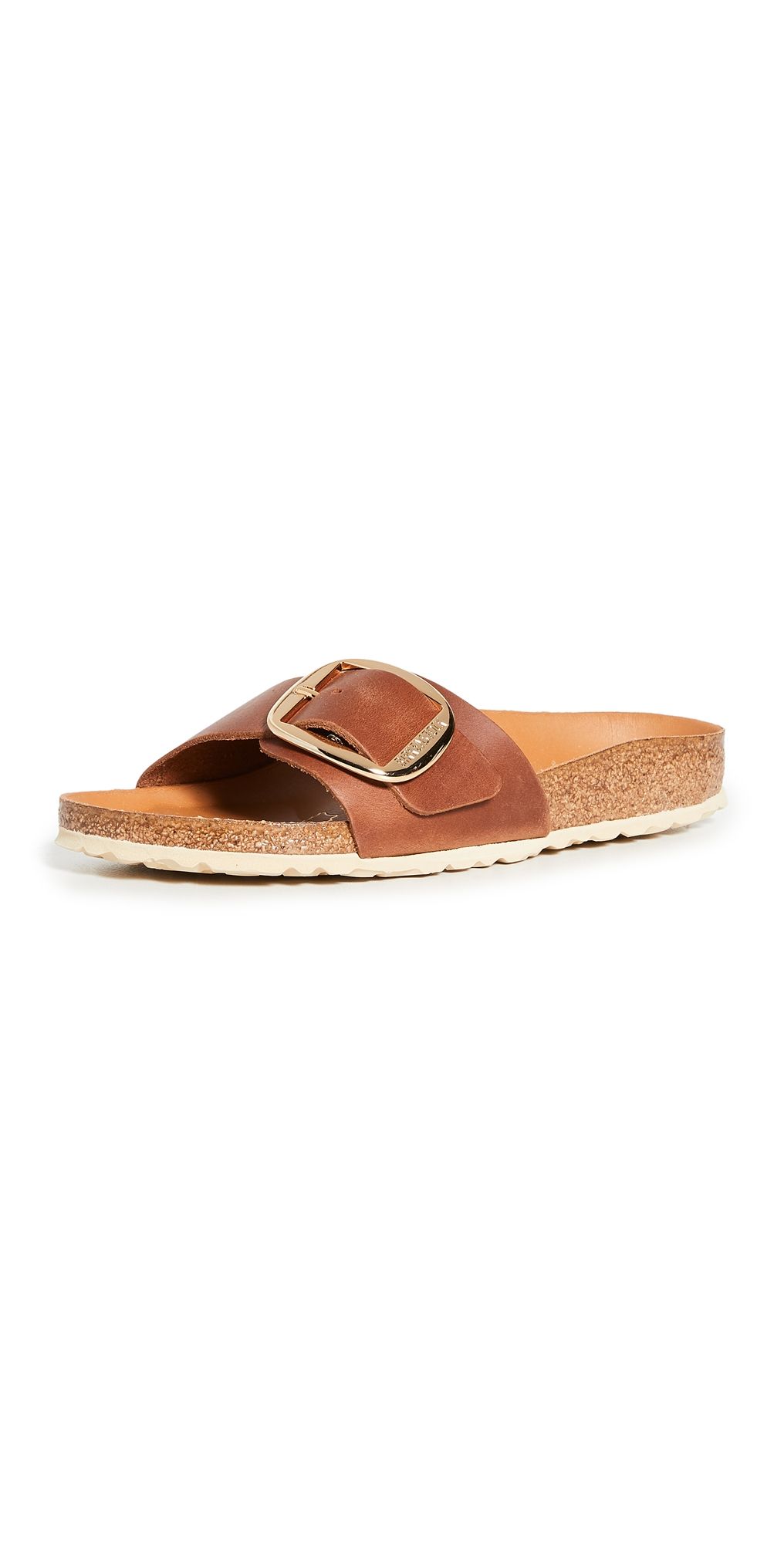 Birkenstock Madrid Big Buckle Sandals Cognac 38
