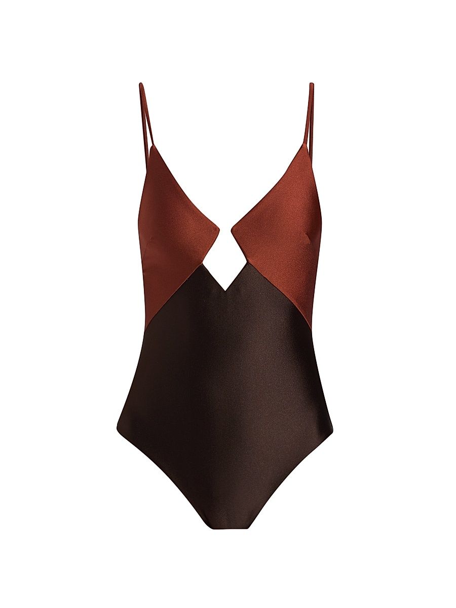 Women's Aster Diamond Wire One-Piece Swimsuit - Spliced - Size 8