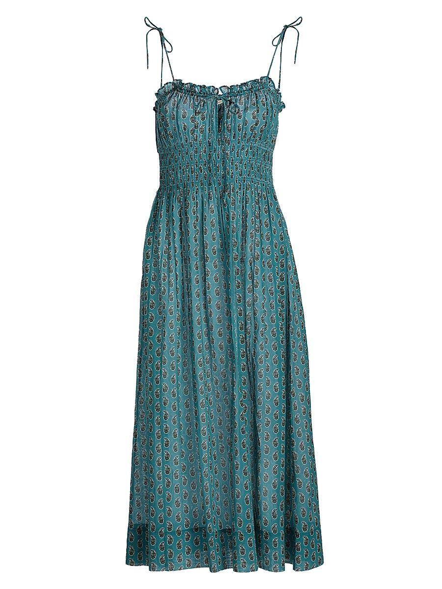Women's Rhoda Paisley Cotton Midi-Dress - Chaumont Paisley - Size XS