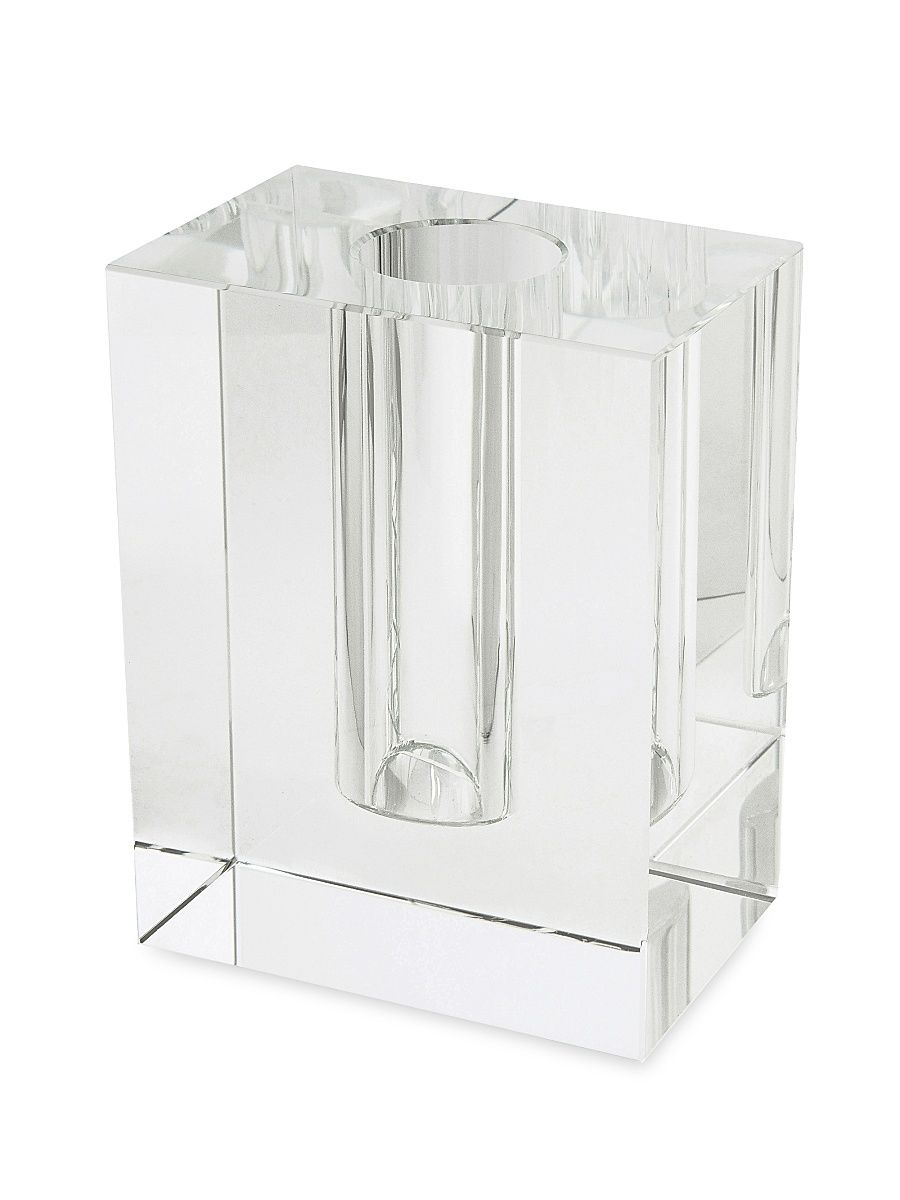 Crystal Modern Rectangular Vase - Clear