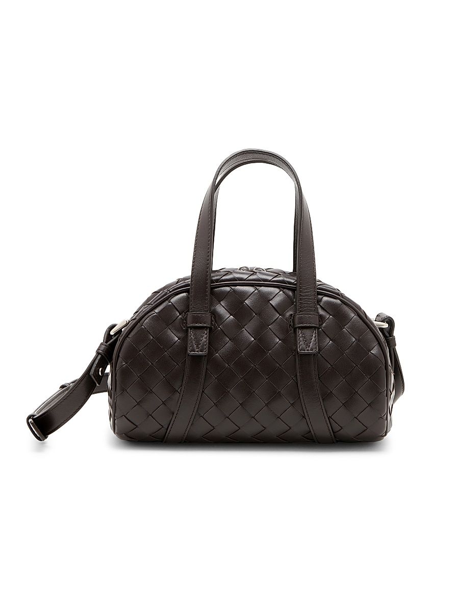 Men's Small Jim Queen Intrecciato Avenue Leather Bag - Fondant Silver