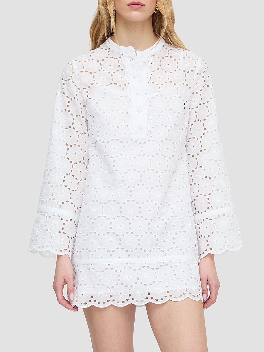 Women's The Attica Dress - White Sand Dollar Broderie - Size XXL