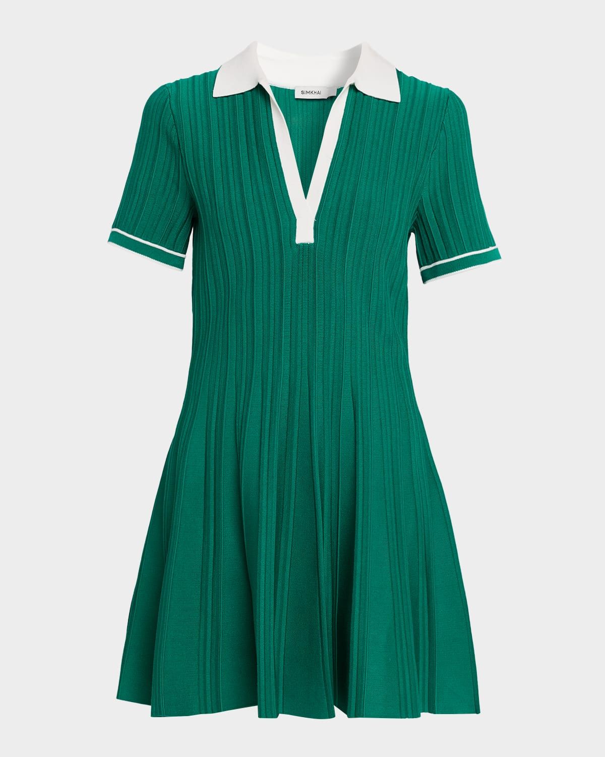 Page Knit Polo Mini Dress