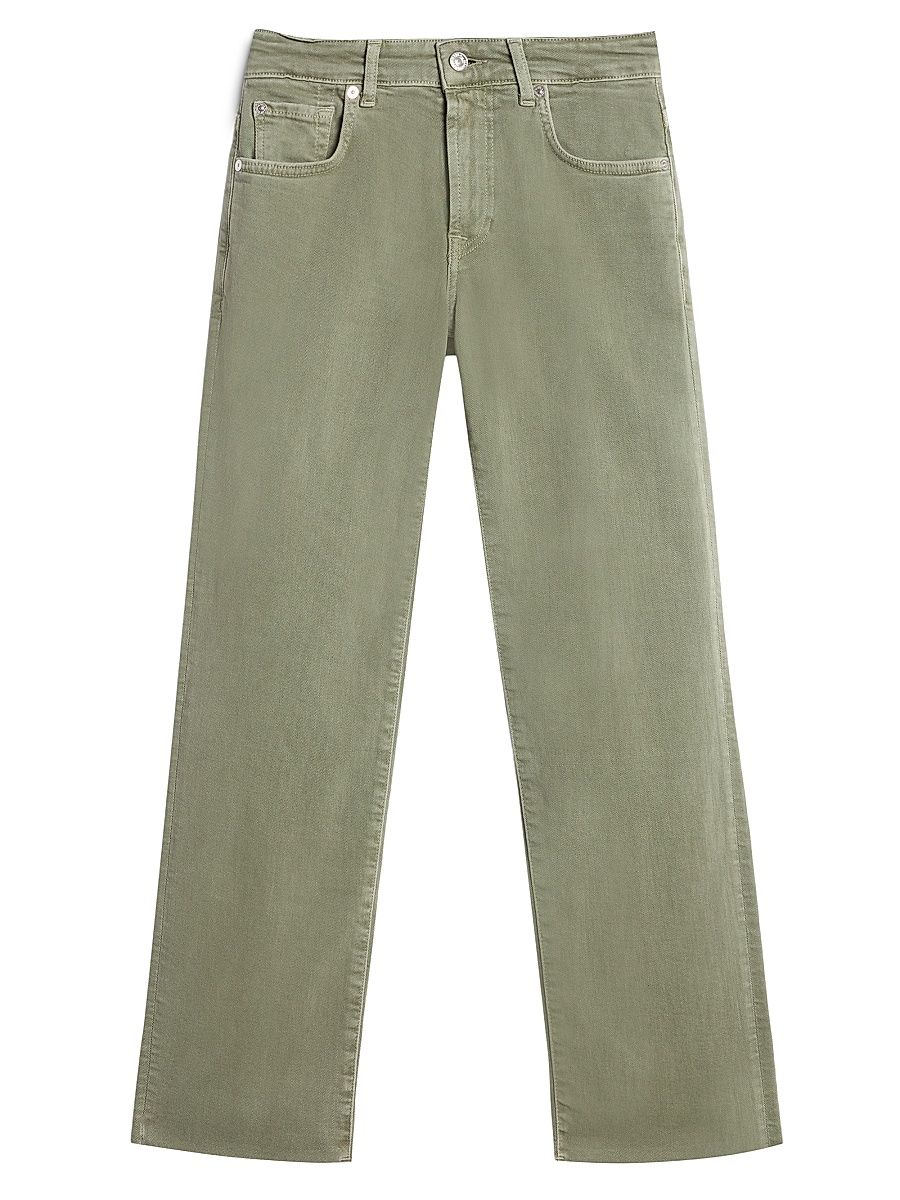 Women's Calie Straight-Leg Crop Jeans - Army - Size 31