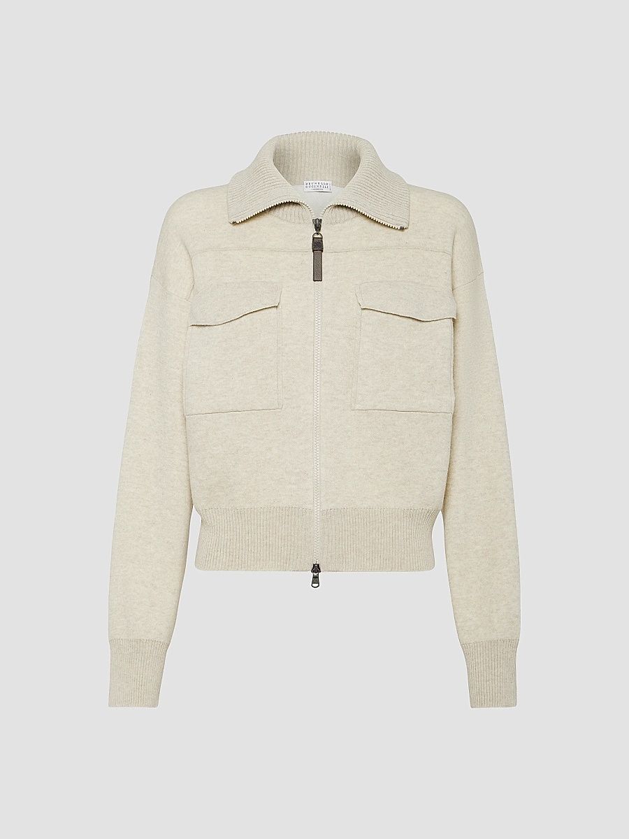 Brunello Cucinelli Women's Cashmere Double Knit Cardigan - Oat - Size XXS