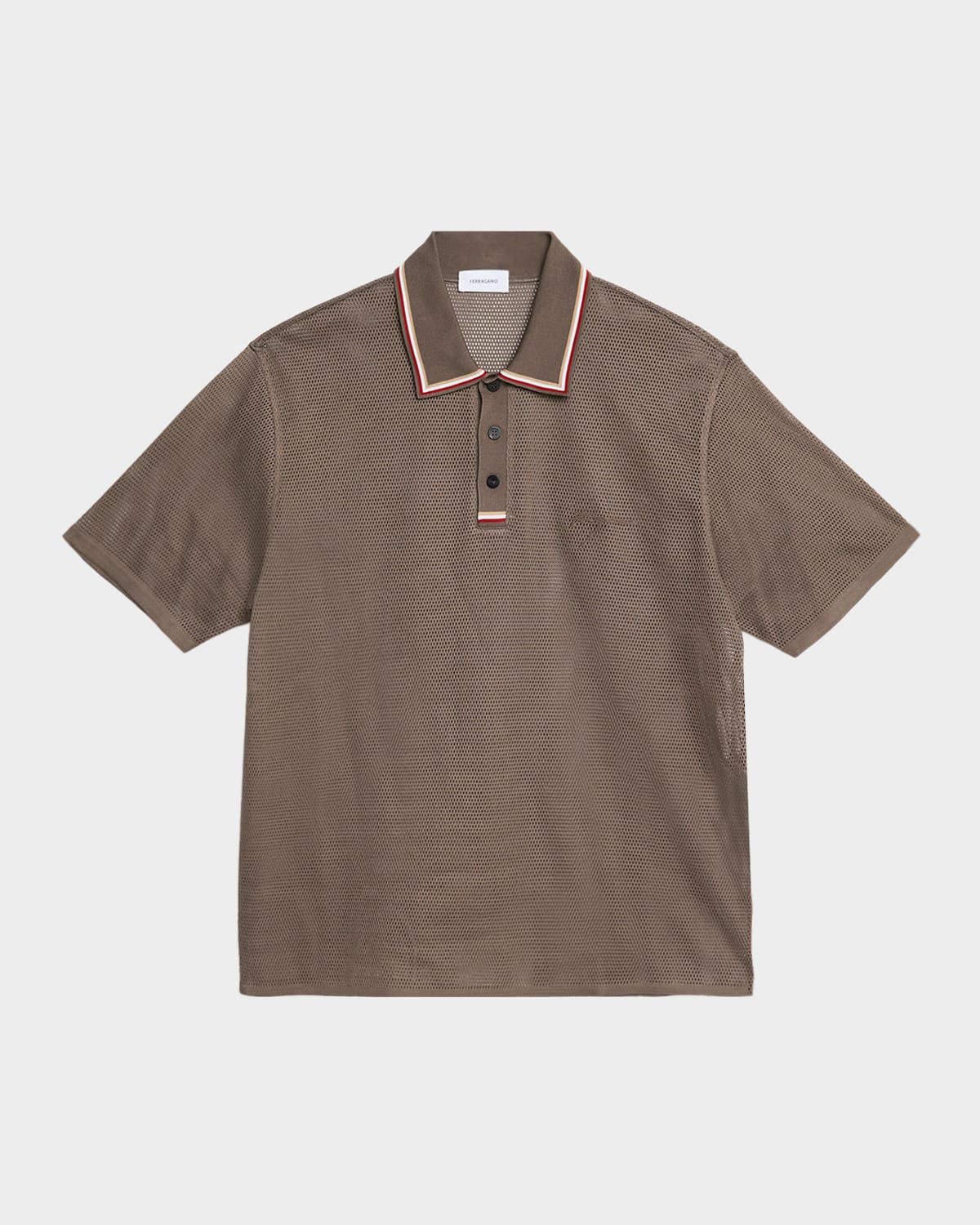 Men & apos;s Mesh Short-Sleeve Polo Shirt