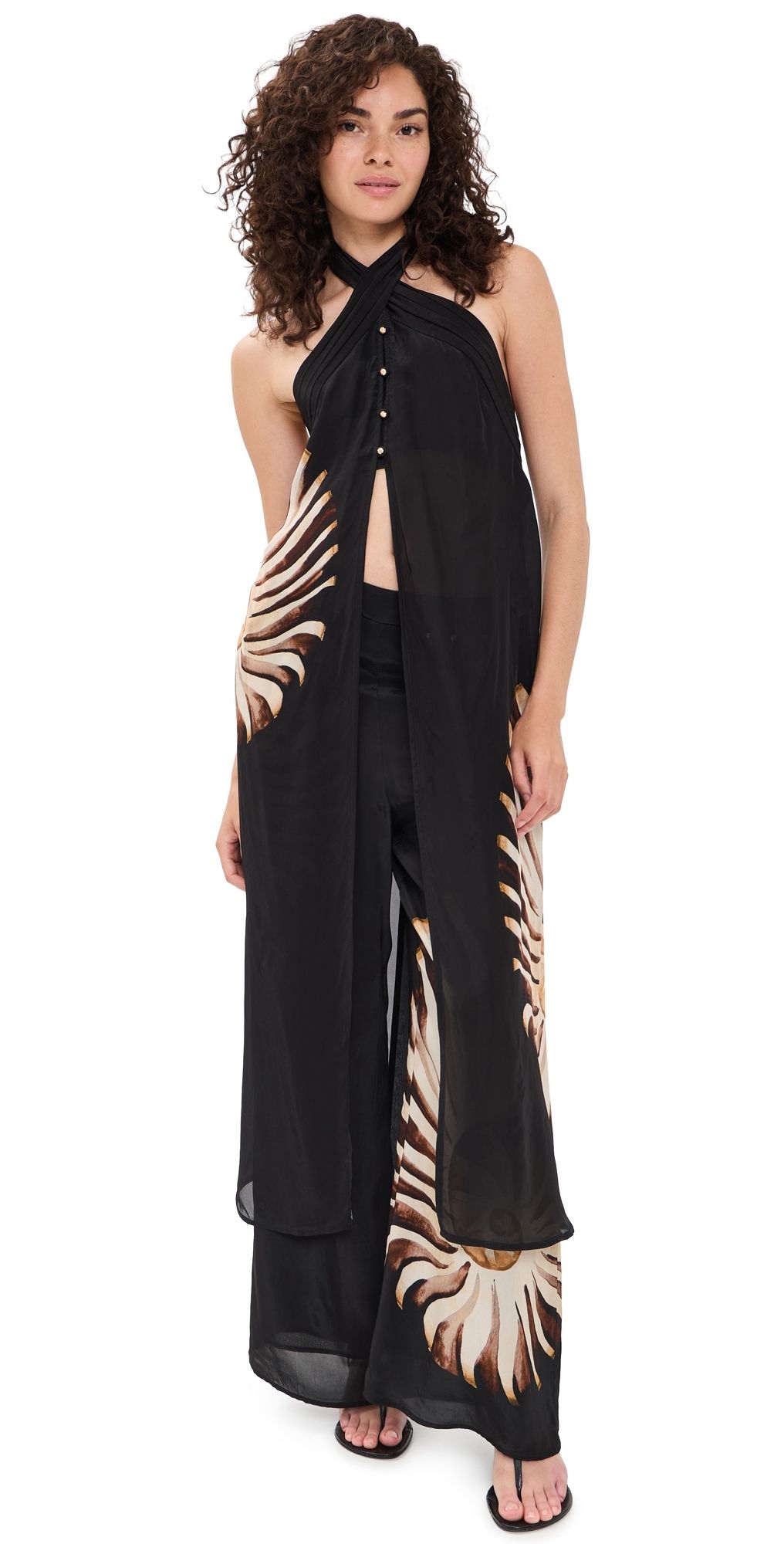 FARM Rio Ammonite Tunic Ammonite Placed Black M