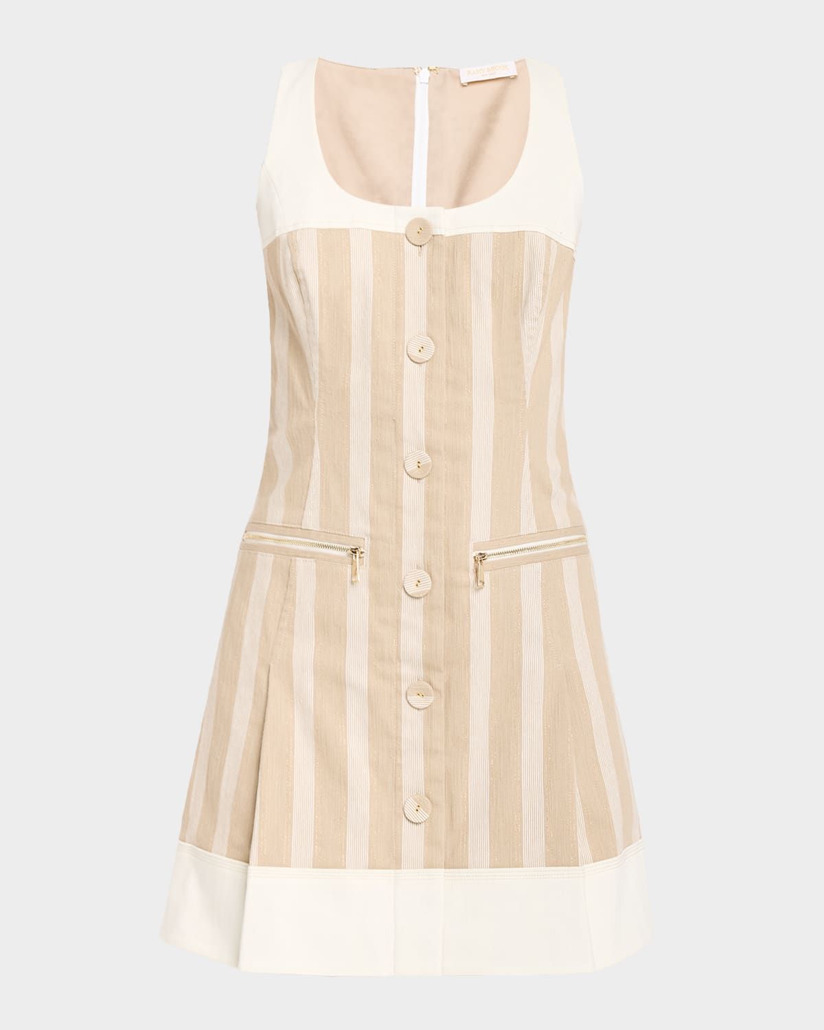 Francesca Striped Button-Front Mini Dress
