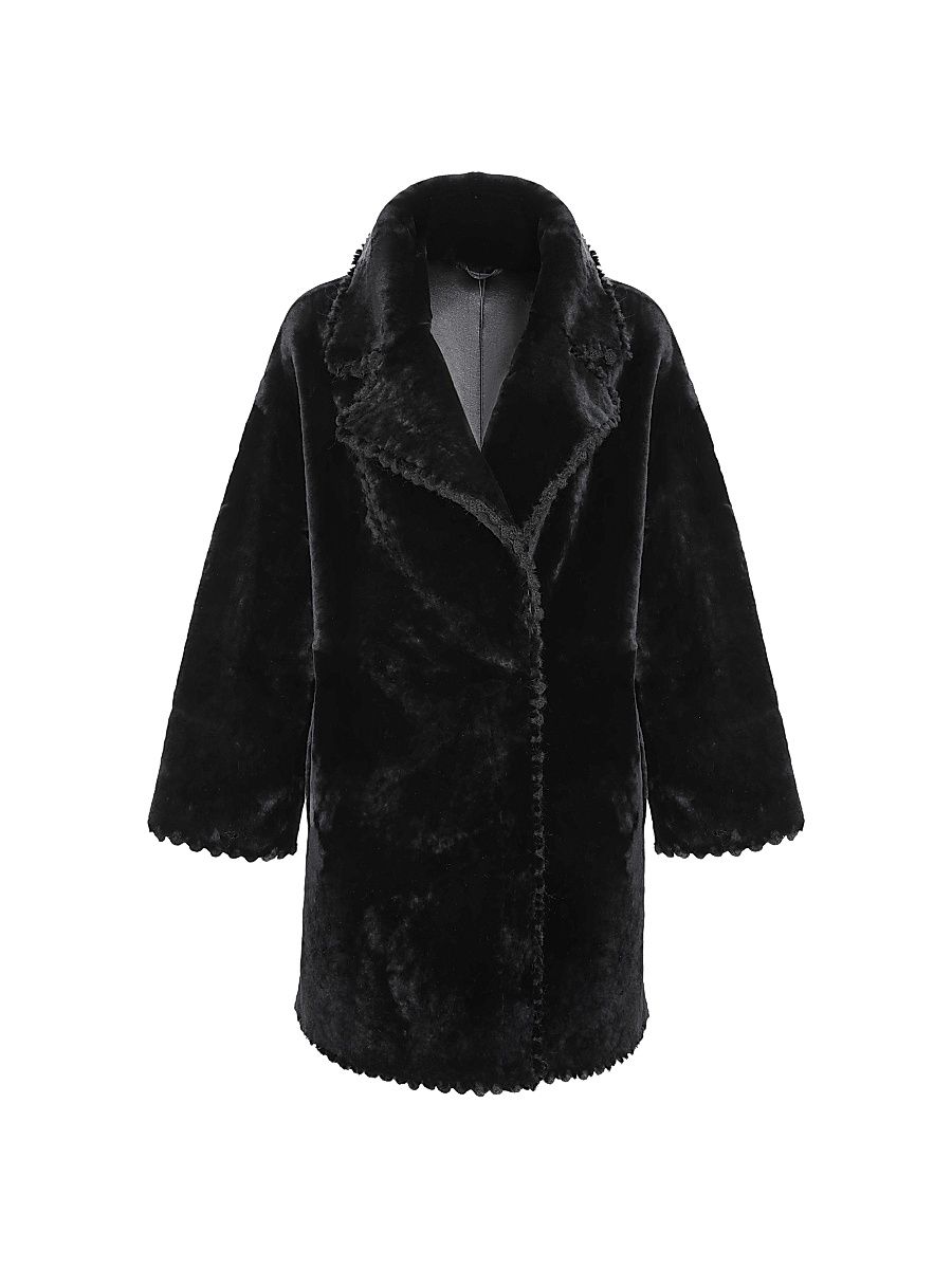 Women's Reversible Select Shearling Lamb Jacket - Black - Size Small