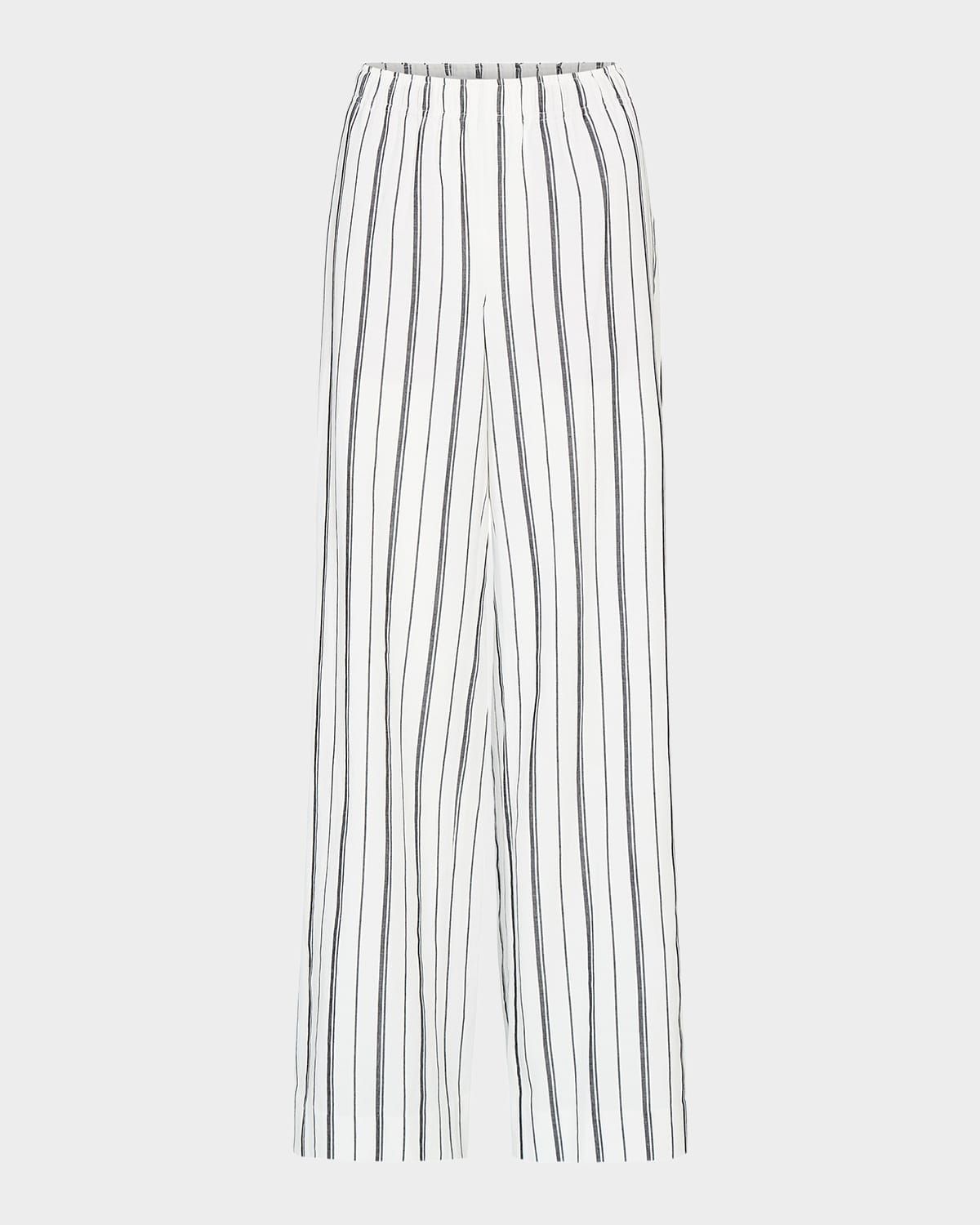 Resort Stripe Wide-Leg Pants