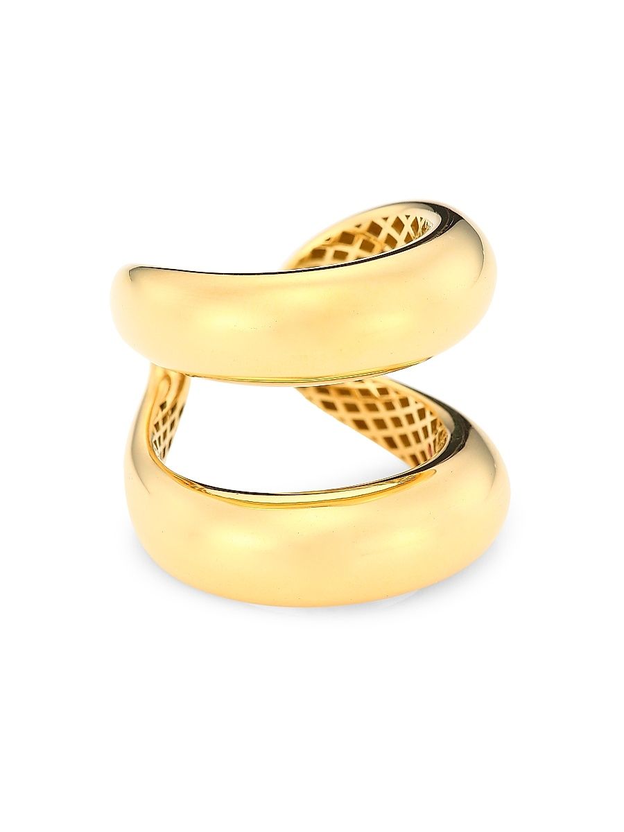 Women's Classic 18K Yellow Gold Double-Band Ring - Yellow Gold - Size 6.5