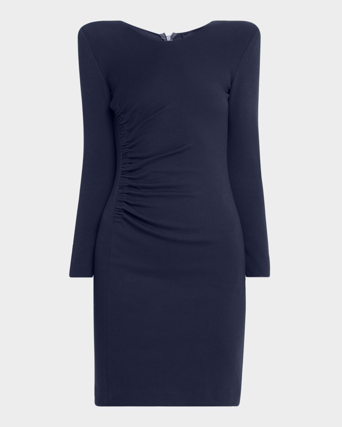 Ruched-Hip Milan Jersey Mini Dress
