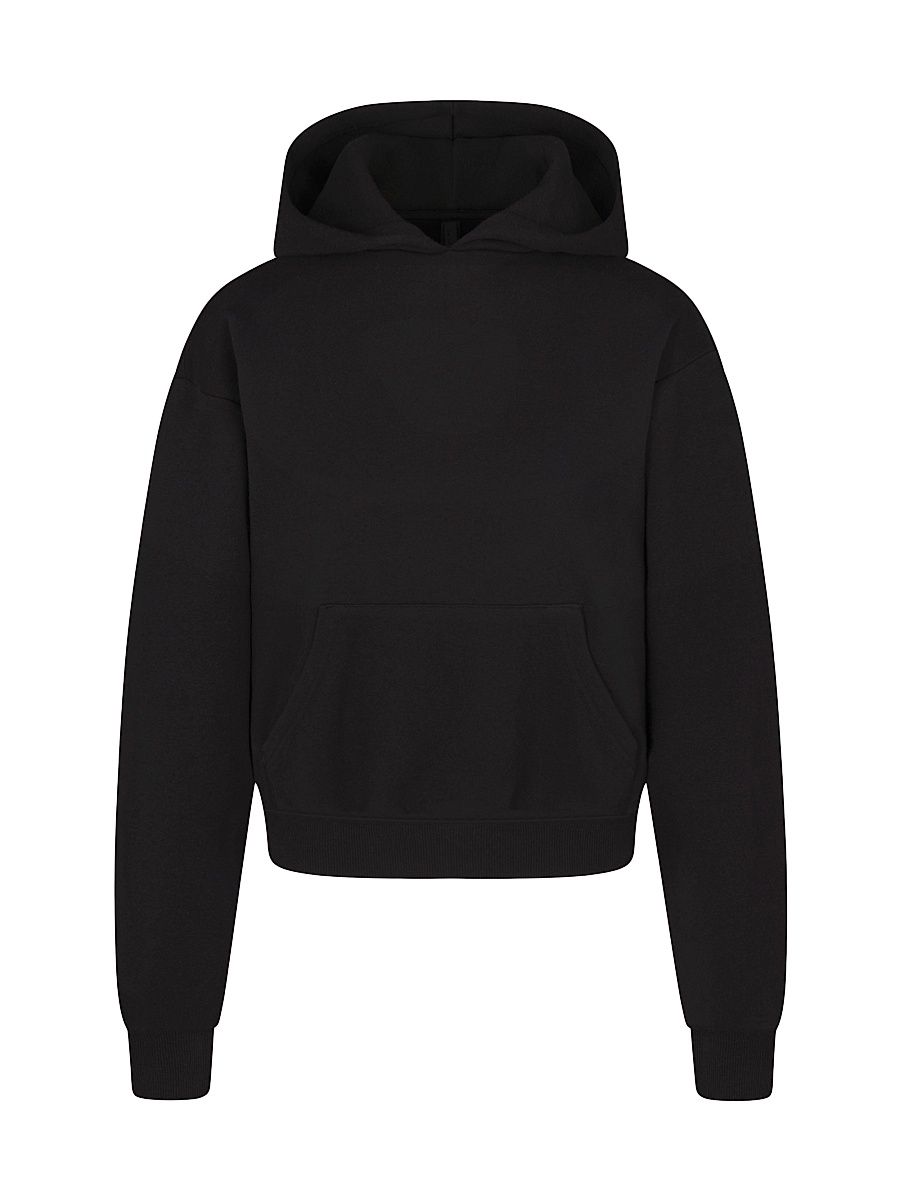 Women's Cotton Fleece Hoodie - Onyx - Size Medium
