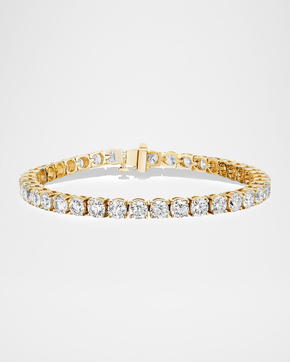 18K Yellow Gold Diamond Tennis Bracelet