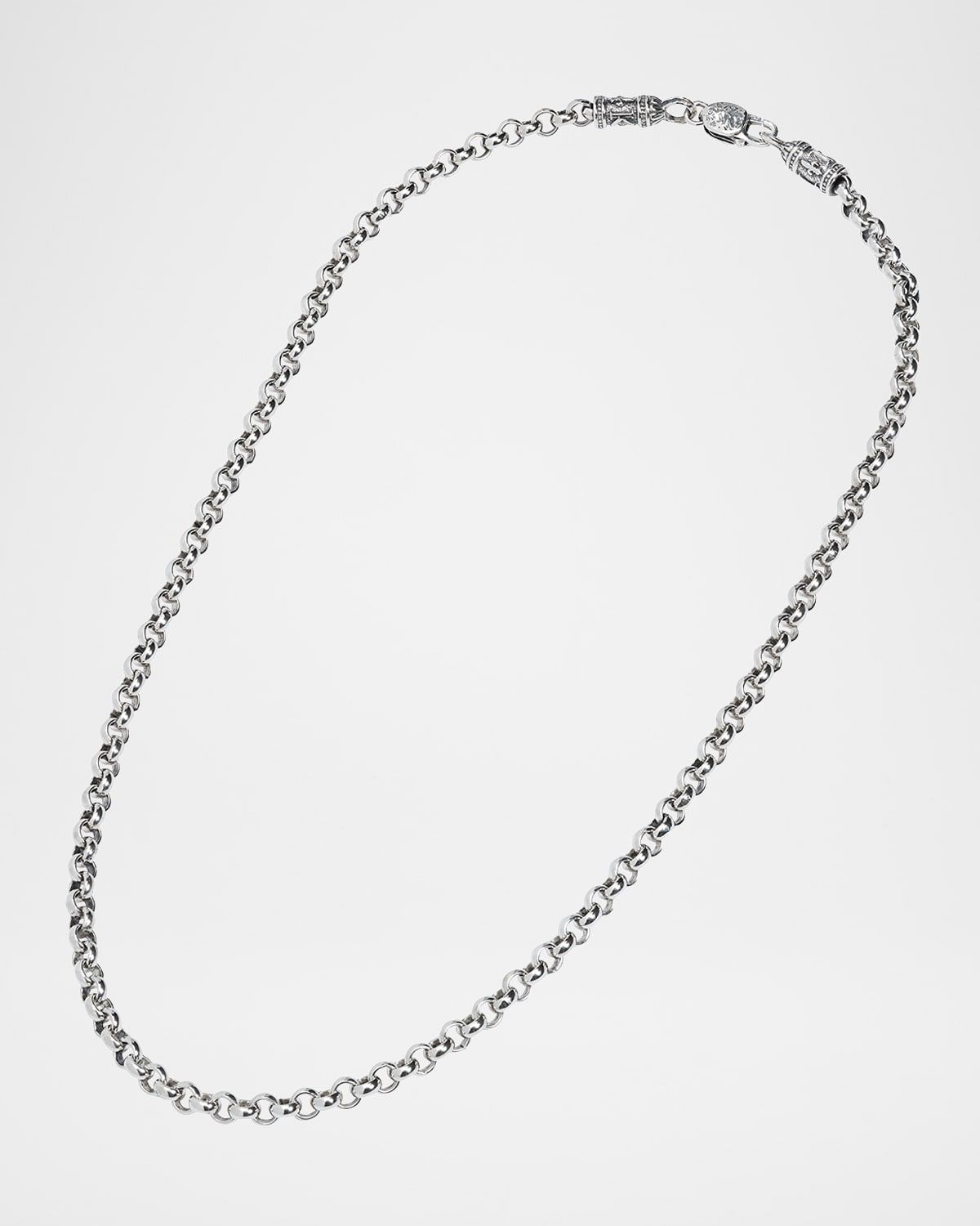 Men & apos;s Sterling Silver Cable Chain Necklace, 20"L