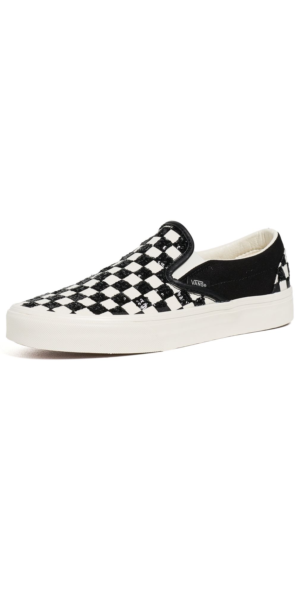 Vans Classic Slip On Sneakers Beaded Checkerboard M 7/ W 8.5