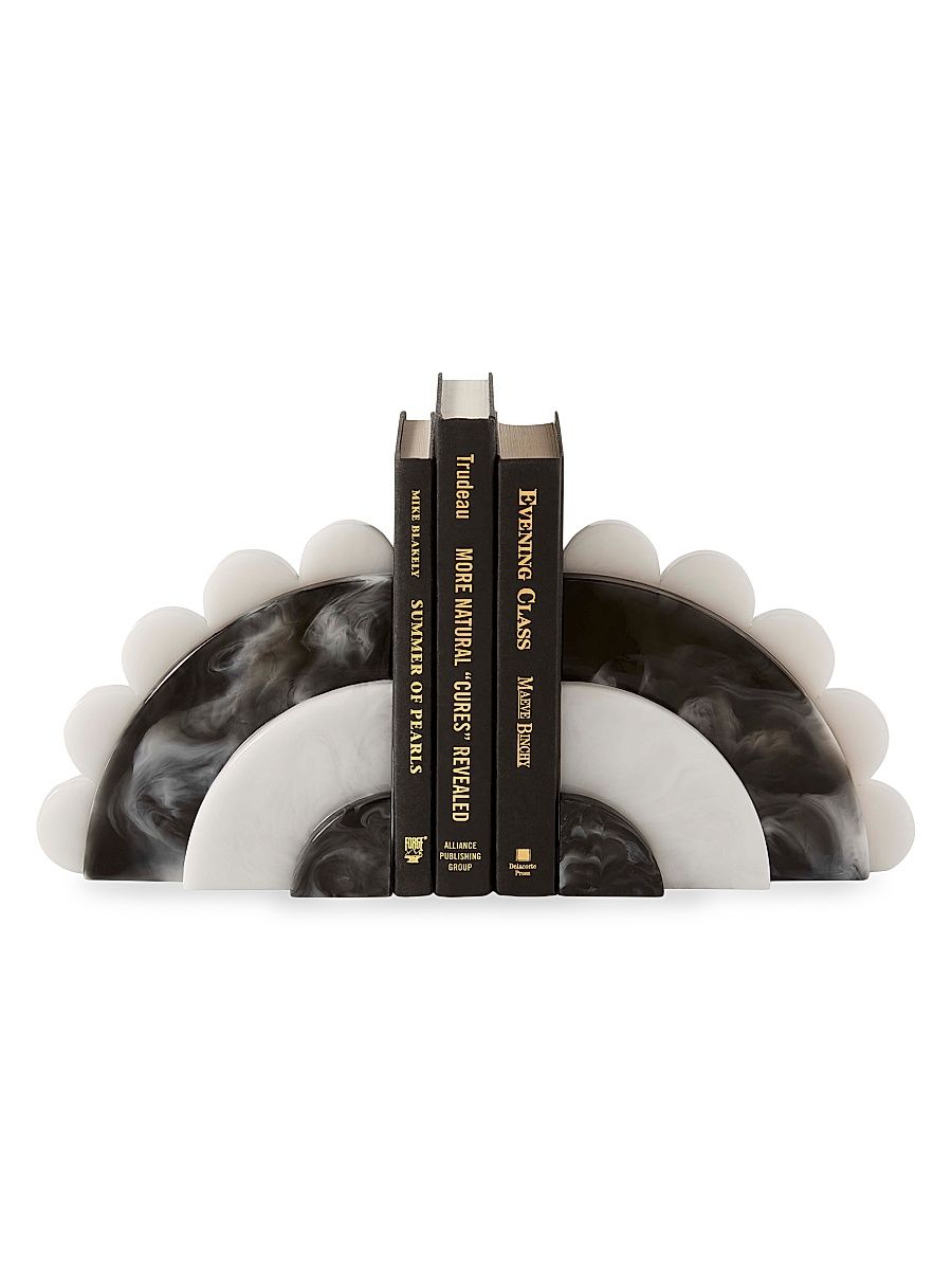 Mustique Bookend Set - Black White