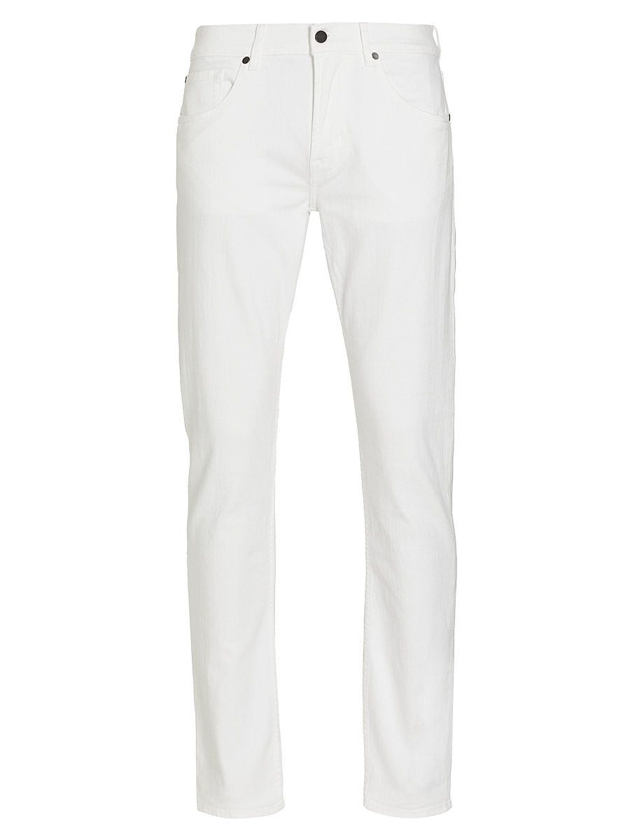 Men's Slimmy Slim-Fit Tapered Jeans - White - Size 40