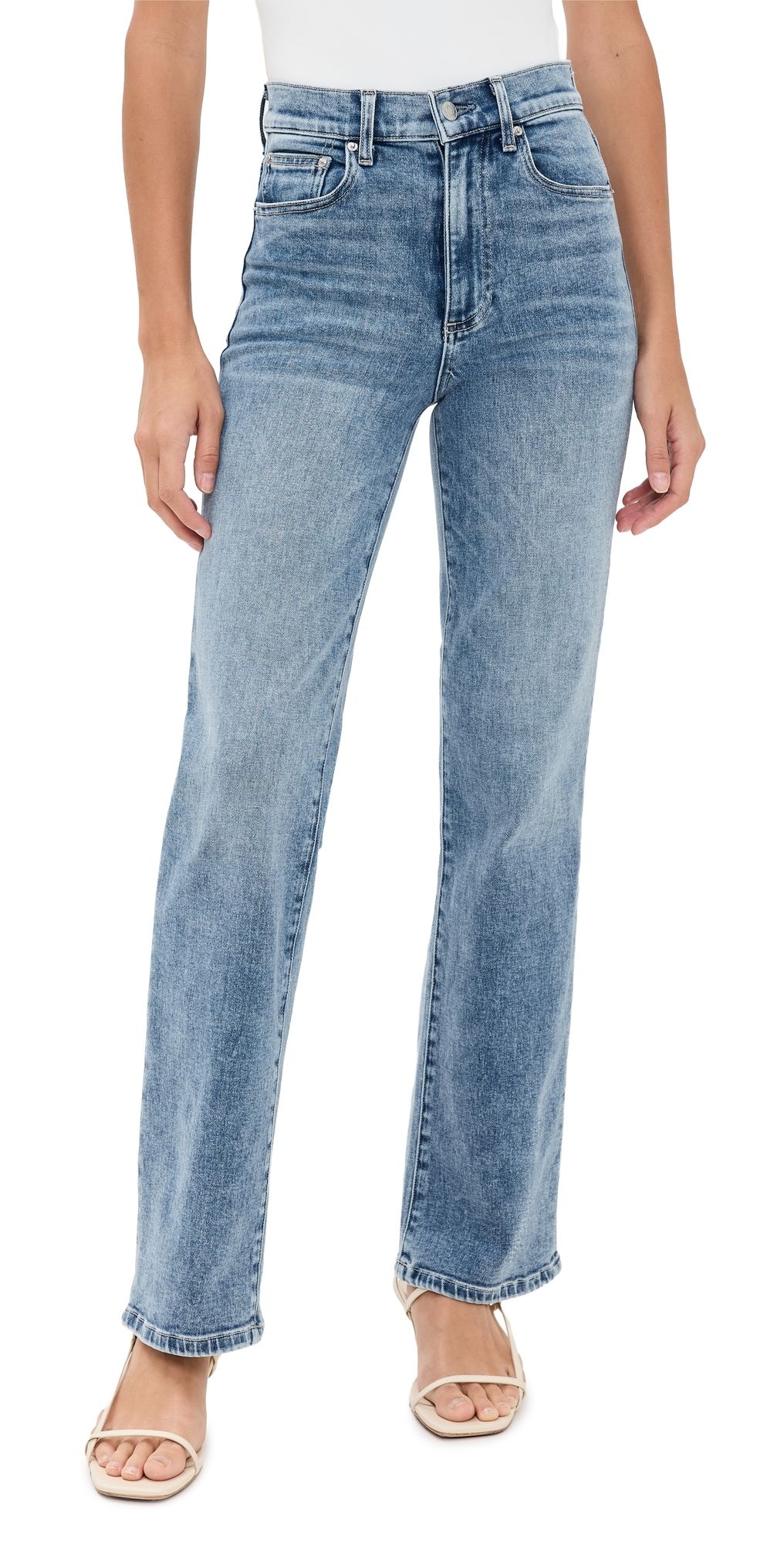 LE JEAN 90s Straight Ankle Mid Rise Jeans Big Chill 30
