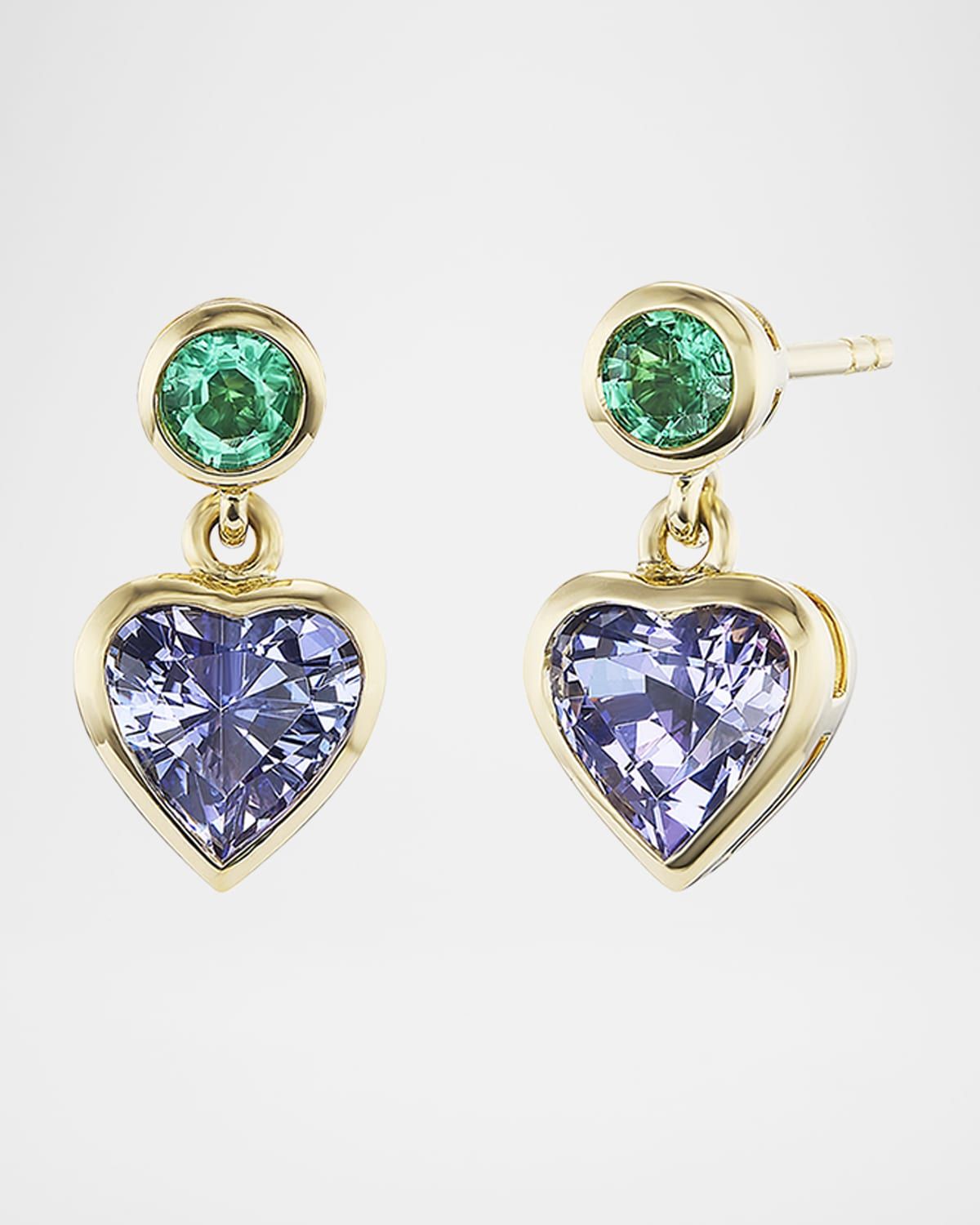 Blue Heart Earrings
