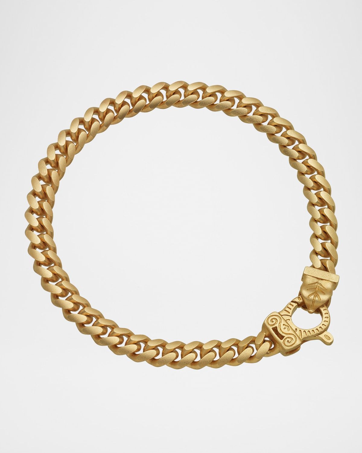 Men & apos;s Flaming Tongue Thin Link Bracelet, Gold