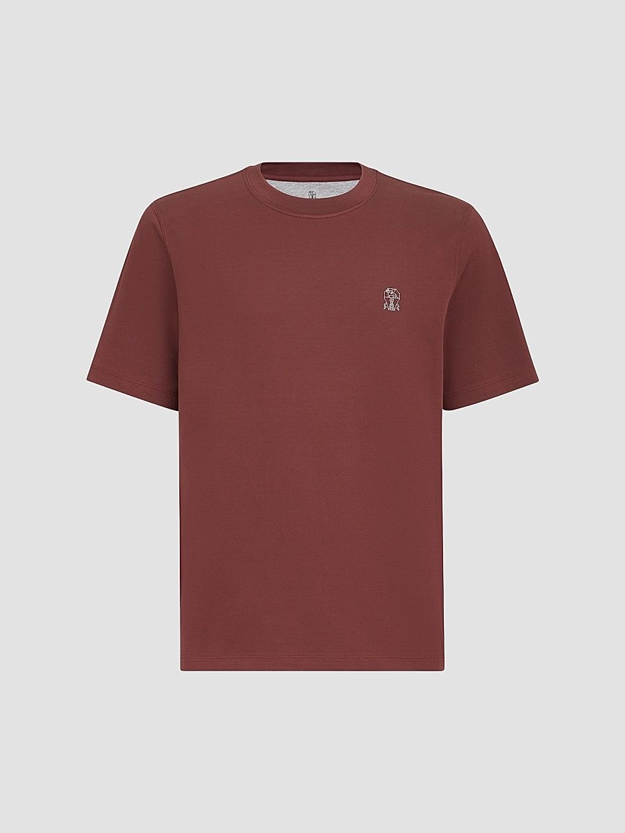 Men's Cotton Jersey Crew-Neck T-Shirt - Dark Brown - Size XXXXL