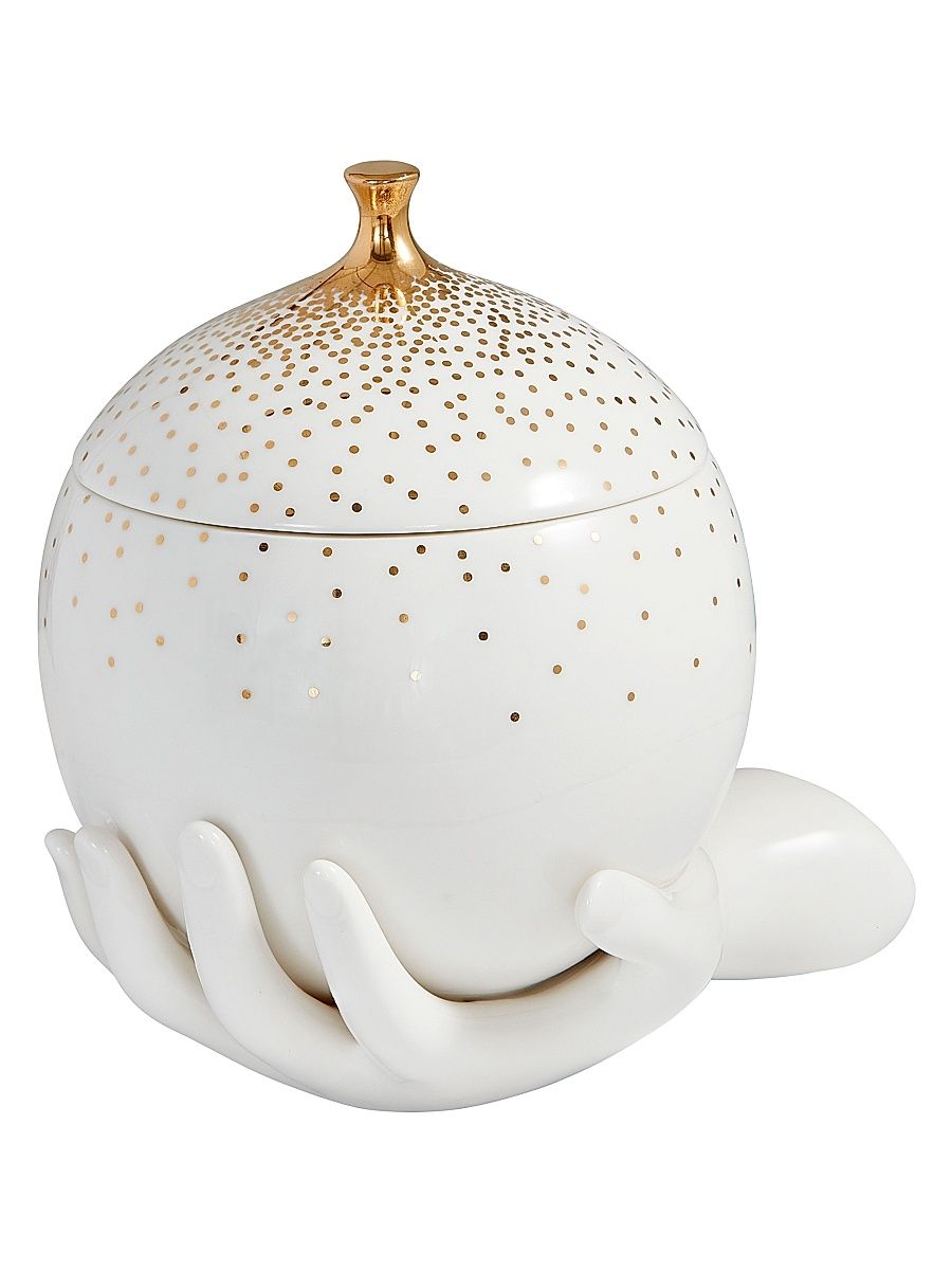 Jonathan Adler Gilded Eve Box - White