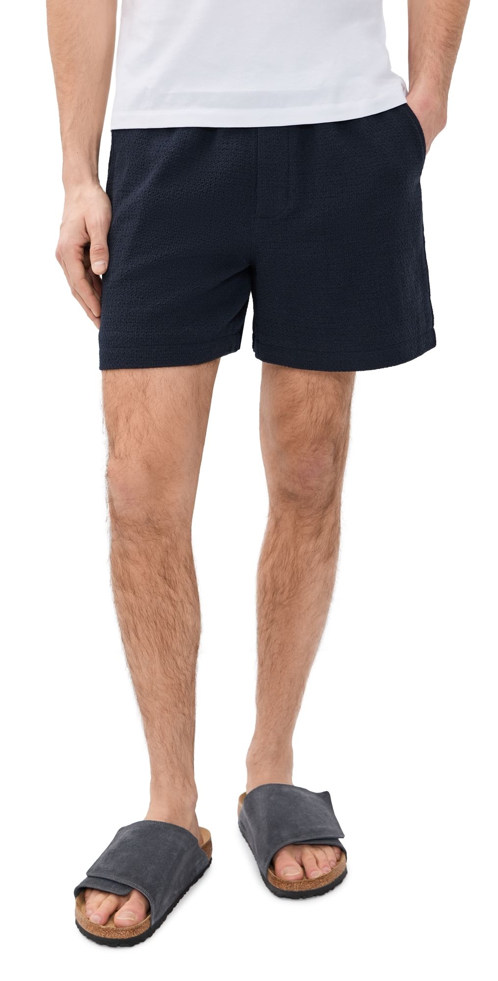 FRAME Open Weave Shorts 5 Dark Navy L