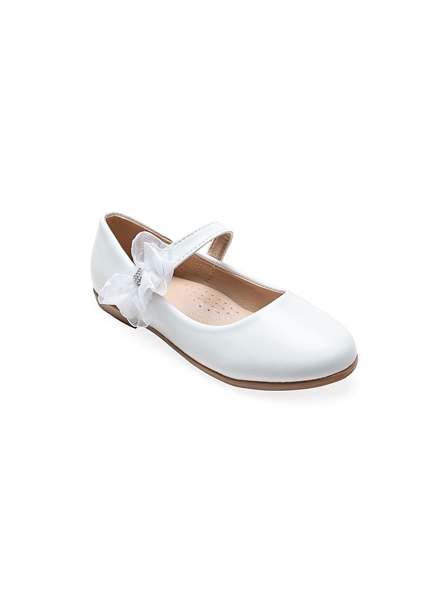 Baby Girl's Haile Rhinestone Flower Flats - White - Size 5 (Child)