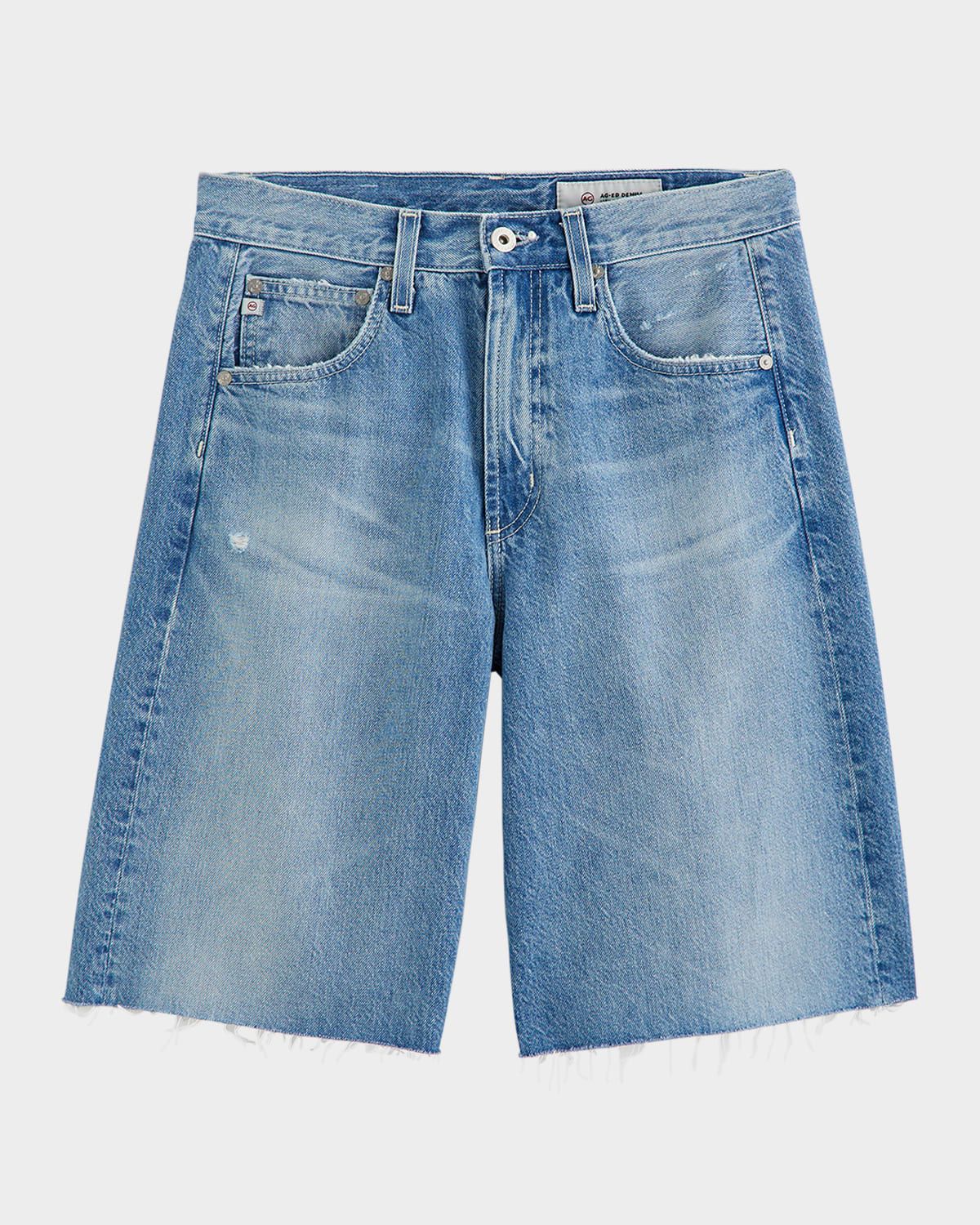 Hattie Relaxed High-Rise Denim Shorts