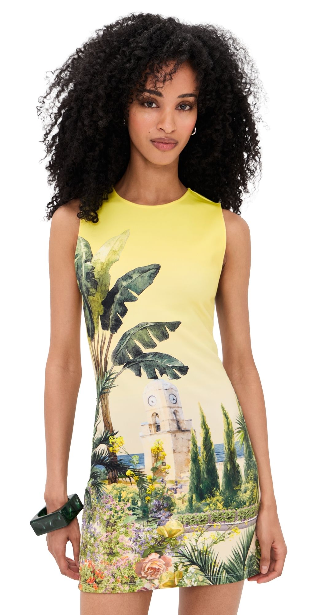 ALICE + OLIVIA Wynell Fitted Mini Dress Pure Paradise 10