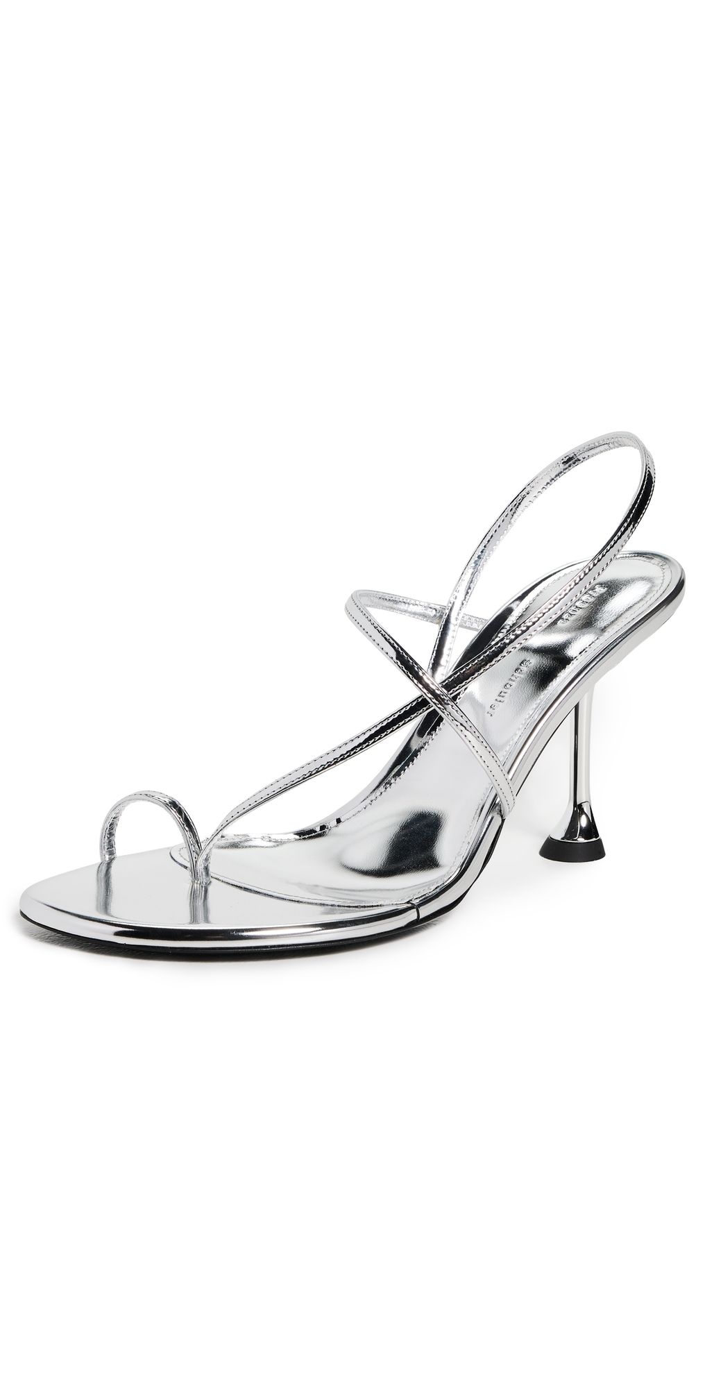 Proenza Schouler Tee Slingback Sandals In Mirror Foil Silver 38