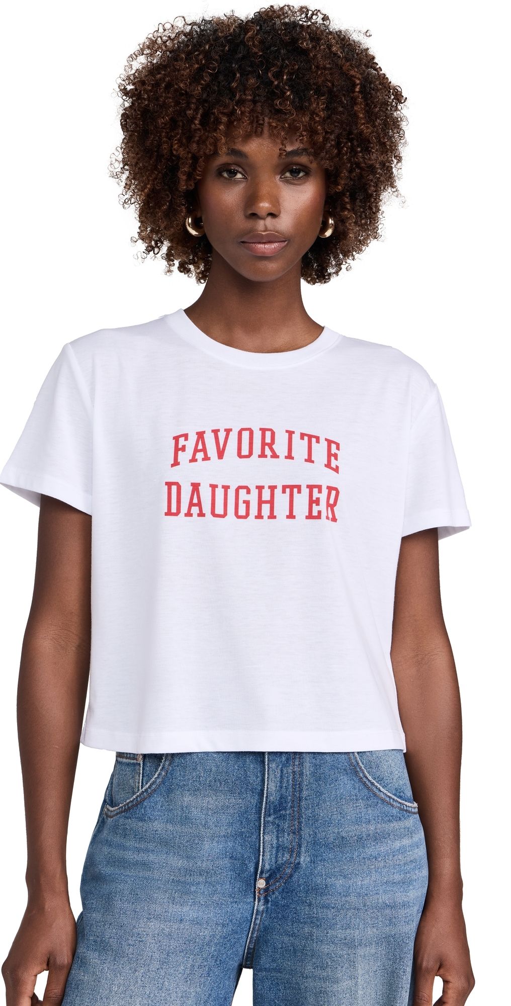 Favorite Daughter Favorite Daughter Cropped Collegiate Tee White Rouge L