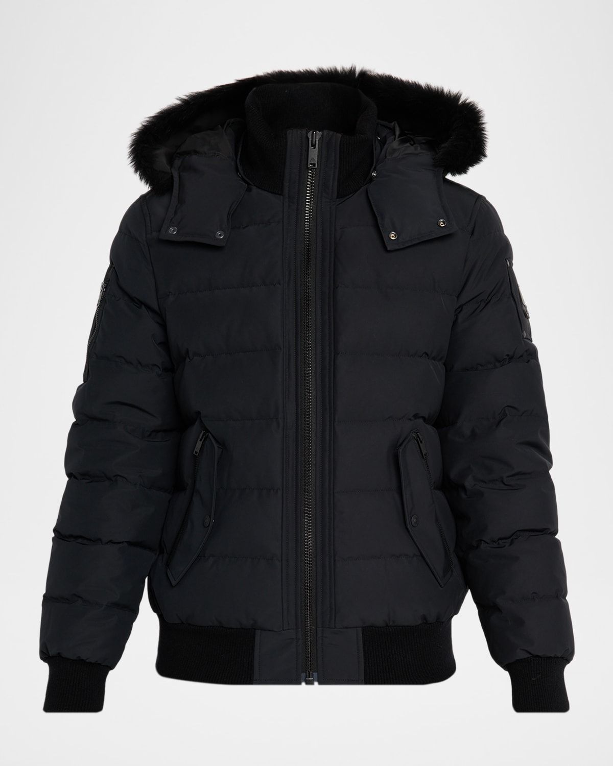 Men & apos;s Onyx Scotchtown Shearling-Trim Bomber Jacket