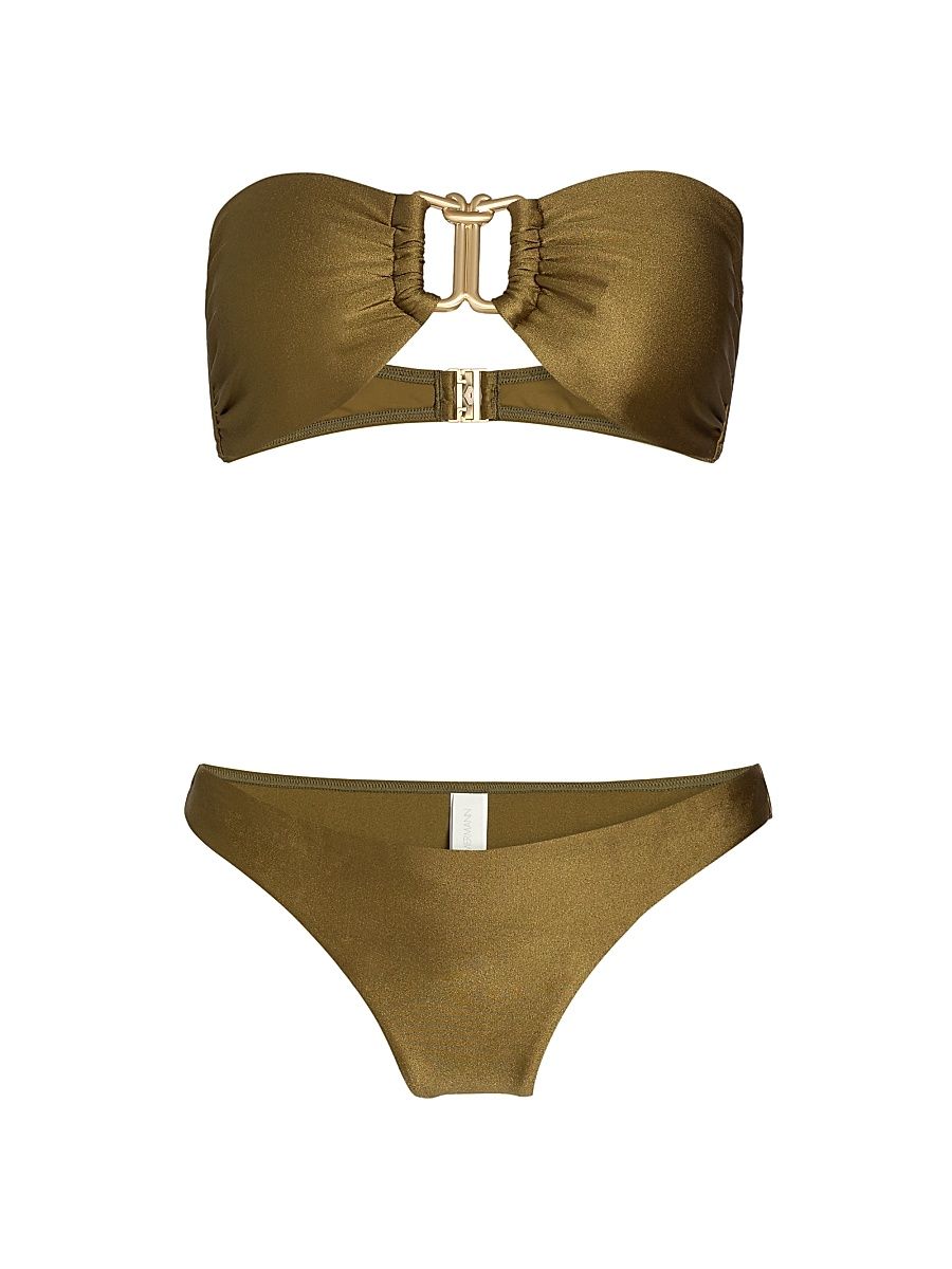 Women's Patience Bandeau Bikini - Olive - Size 10