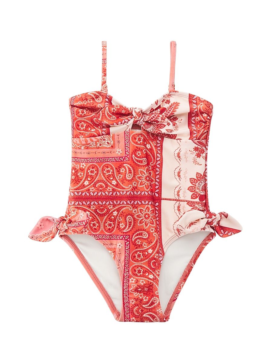 Little Girl's & Girl's Bandana One-Piece Swimsuit - Red Bandana - Size 8