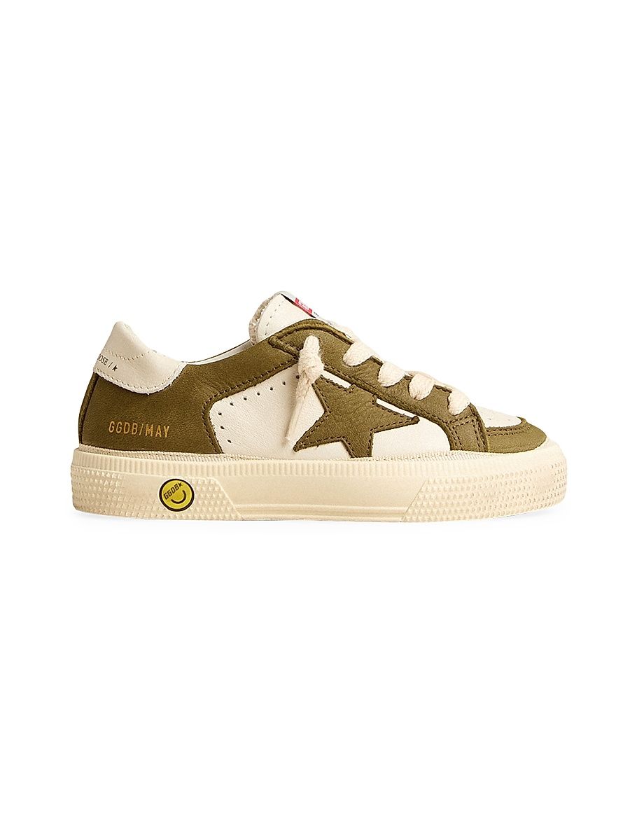 Baby Boy's, Little Boy's & Boy's May School Suede Star Platform Sneakers - White Green - Size 5.5 (Child)